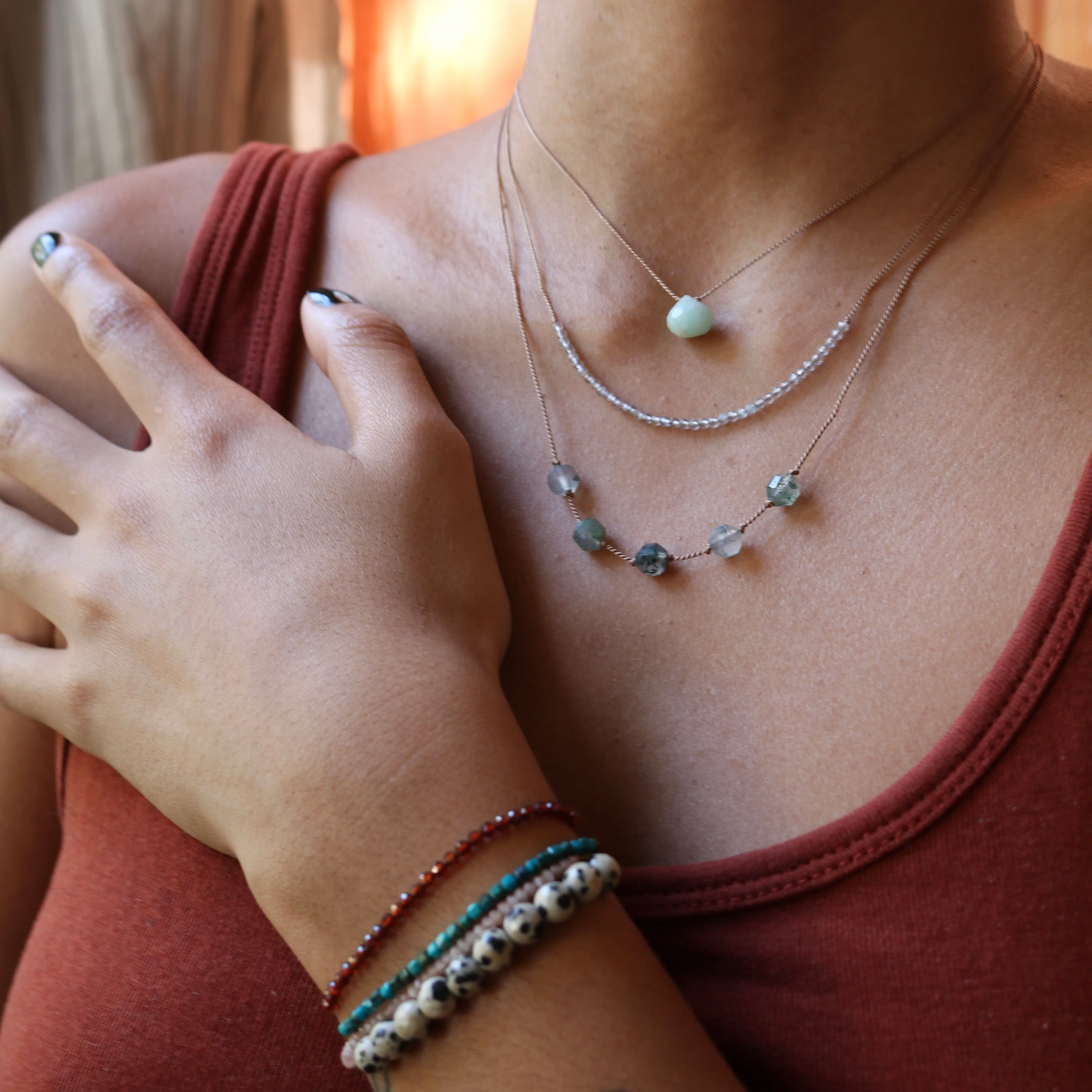 PEACH MOONSTONE BRACELET