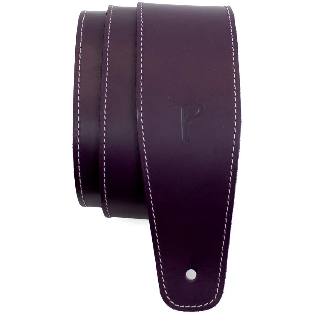 Perris 2.5" Baseball Leather Guitar Strap in Purple