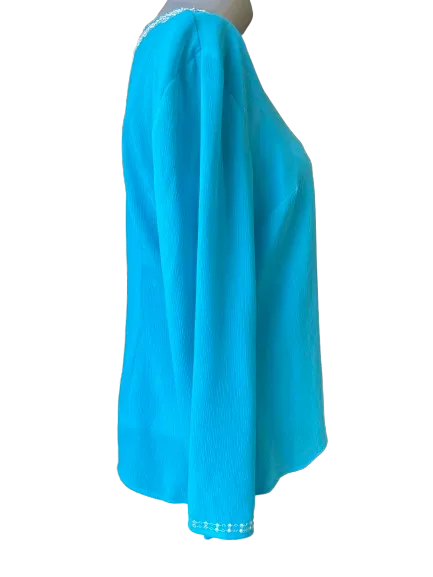 Peter Nygard Blue Petites Camisole Blouse