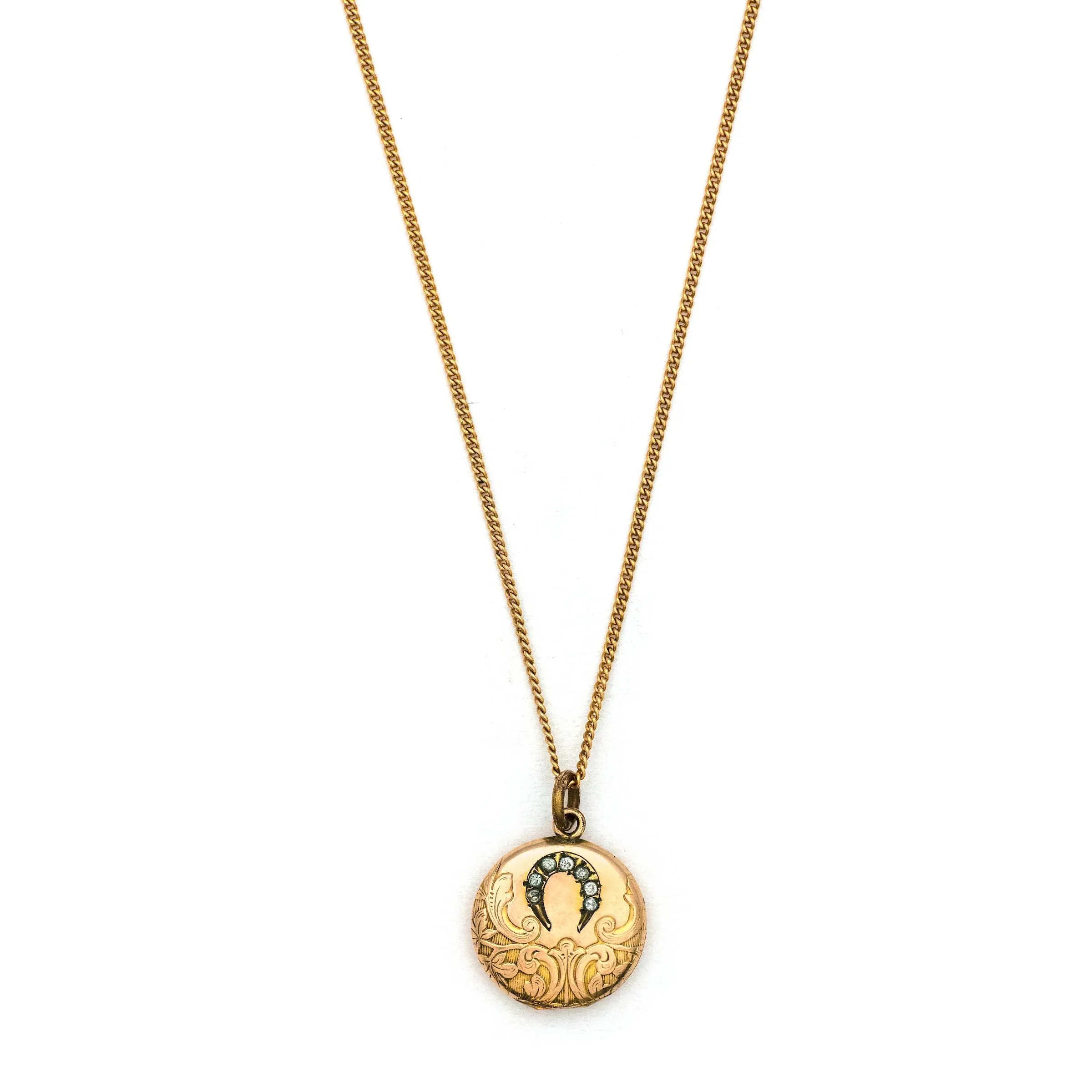 Petite Horseshoe Antique Locket