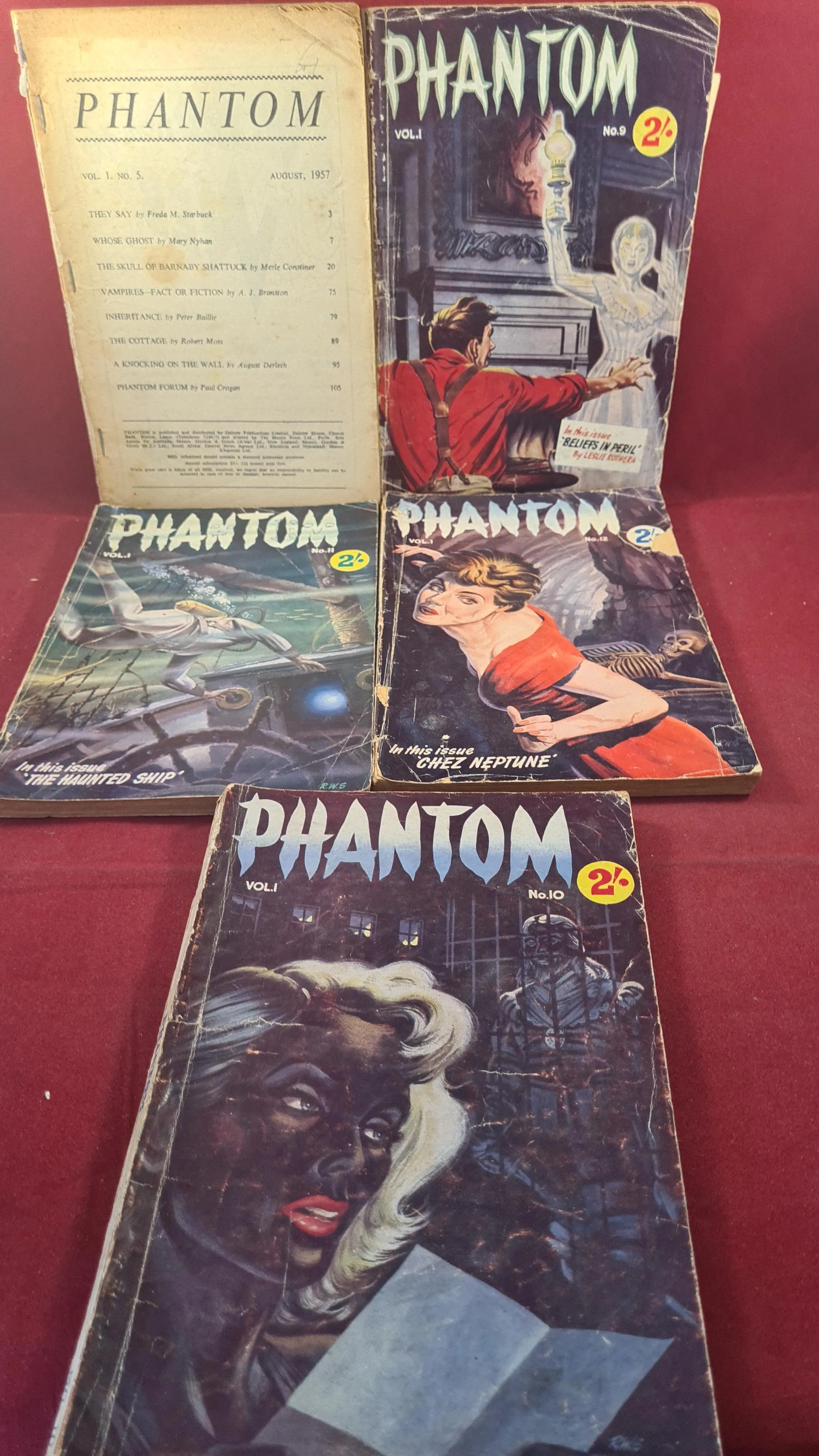 Phantom Volume's  1 Number 5, 9, 10, 11, 12, August 1957- March 1958