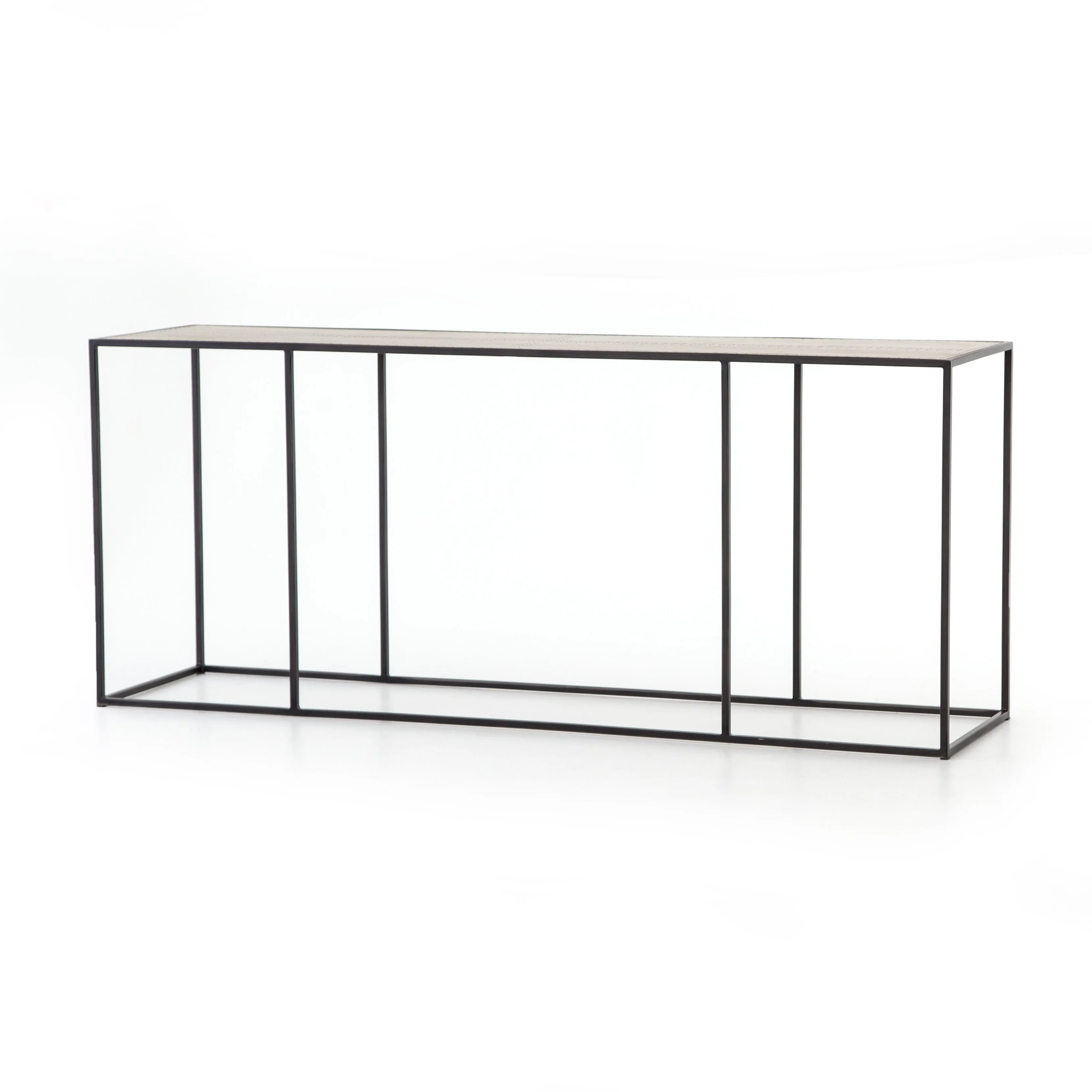 Phillip Console Table-Antique Brass Clad