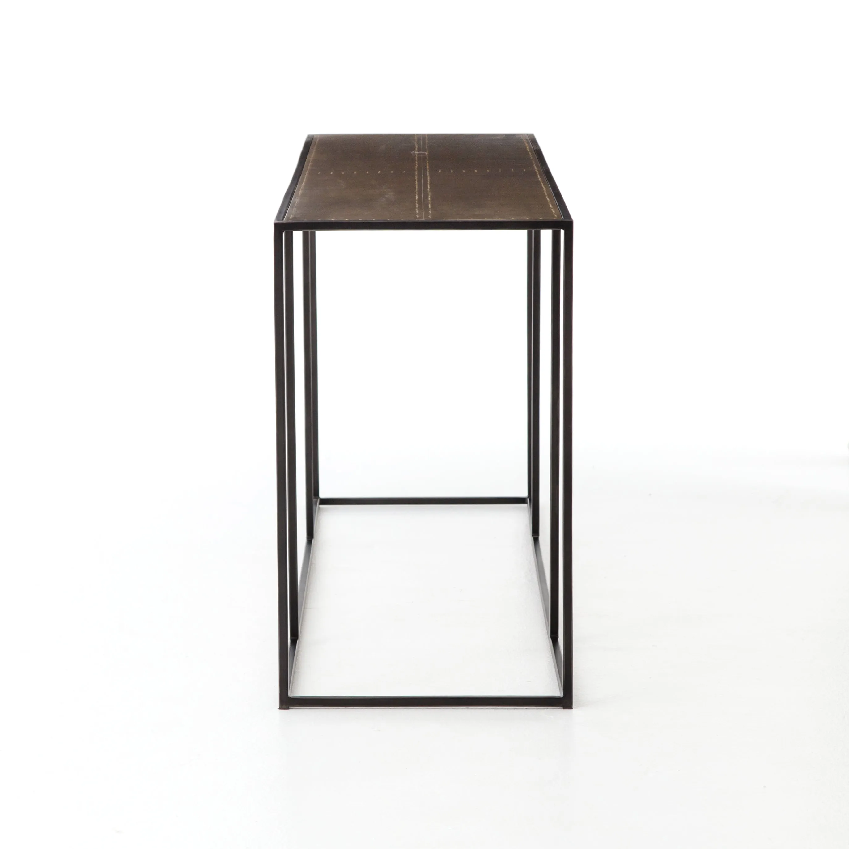 Phillip Console Table-Antique Brass Clad