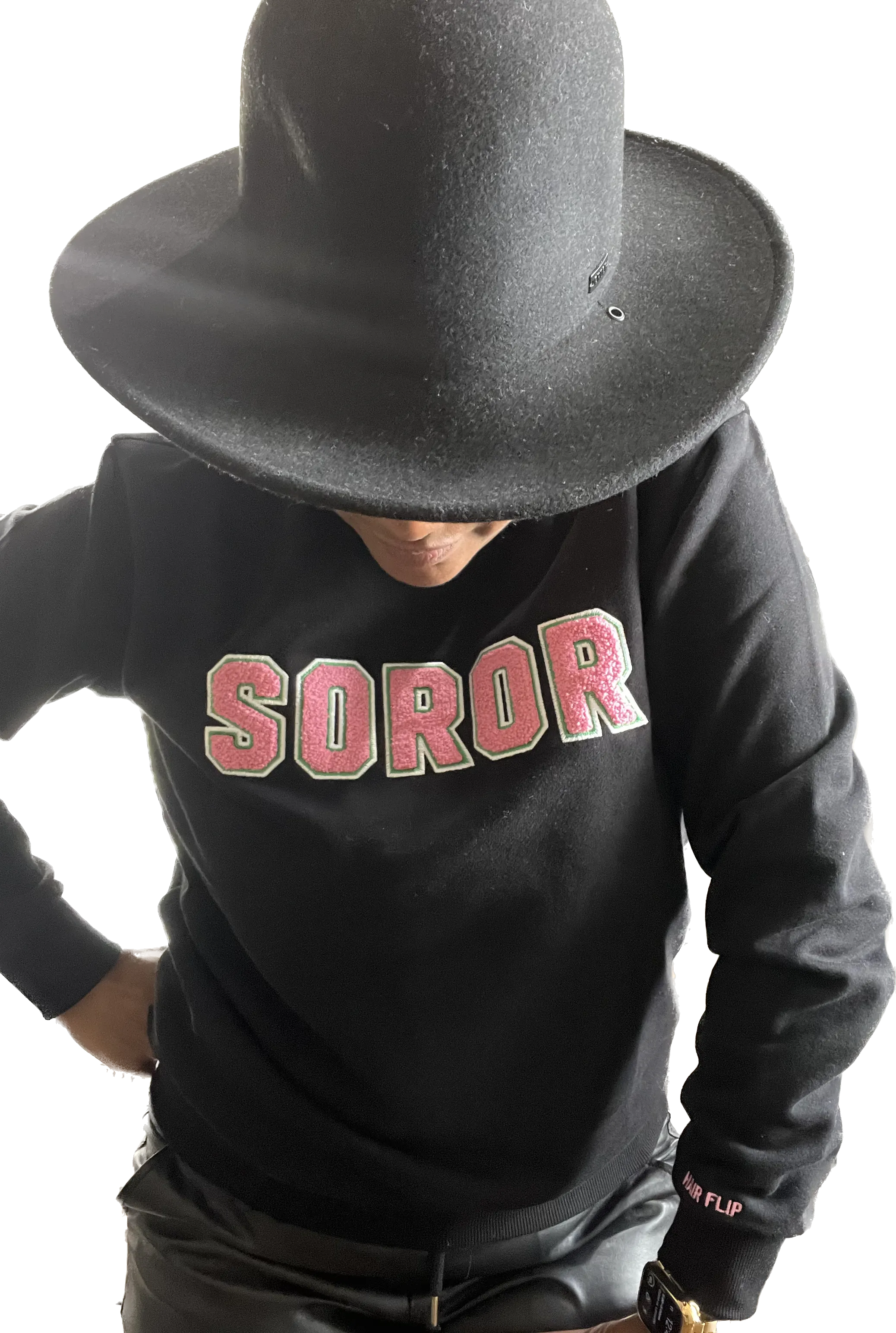 PINK AND GREEN SOROR HOODIE