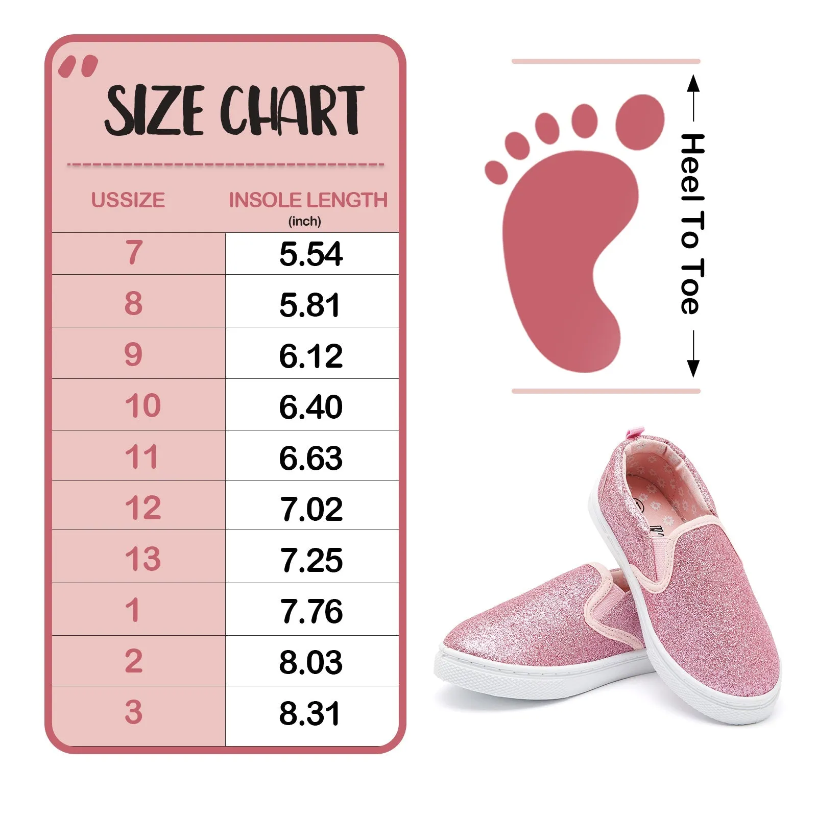 Pink Glitter Non-Slip Slip-On Espadrilles