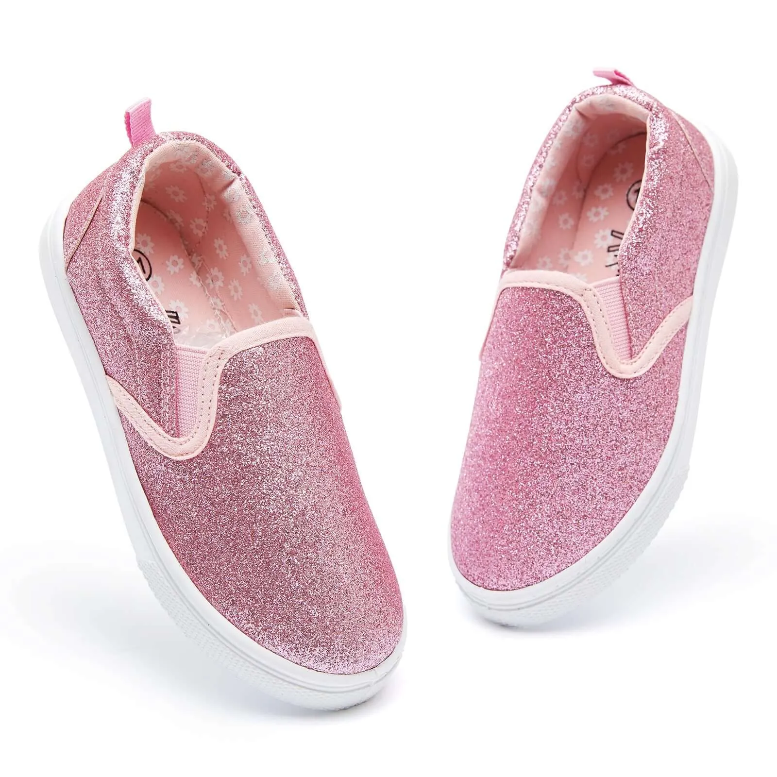 Pink Glitter Non-Slip Slip-On Espadrilles