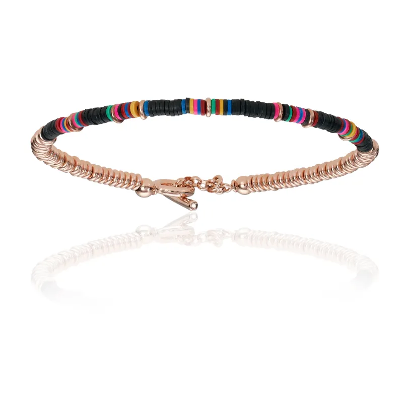 Pink Gold Black Multicolored Bracelet Combination