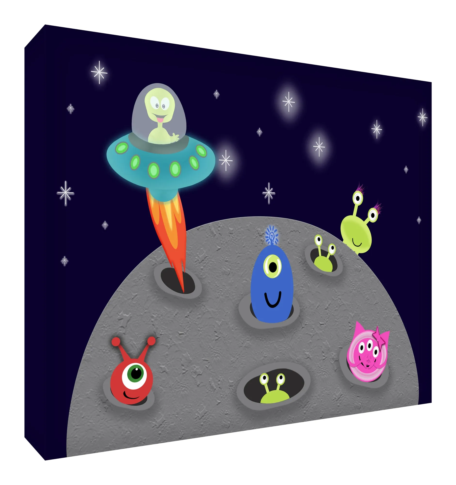 Playroom Wall Art | Nursery Pictures | Canvas Prints - Aliens