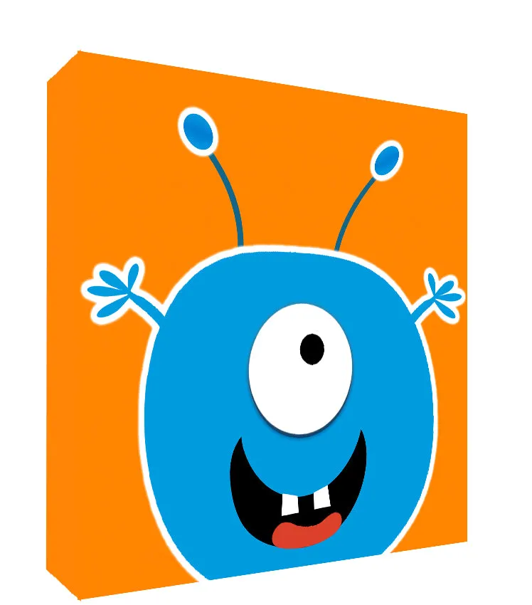 PLAYROOM WALL ART | NURSERY PICTURES | CANVAS PRINTS - MONSTERS