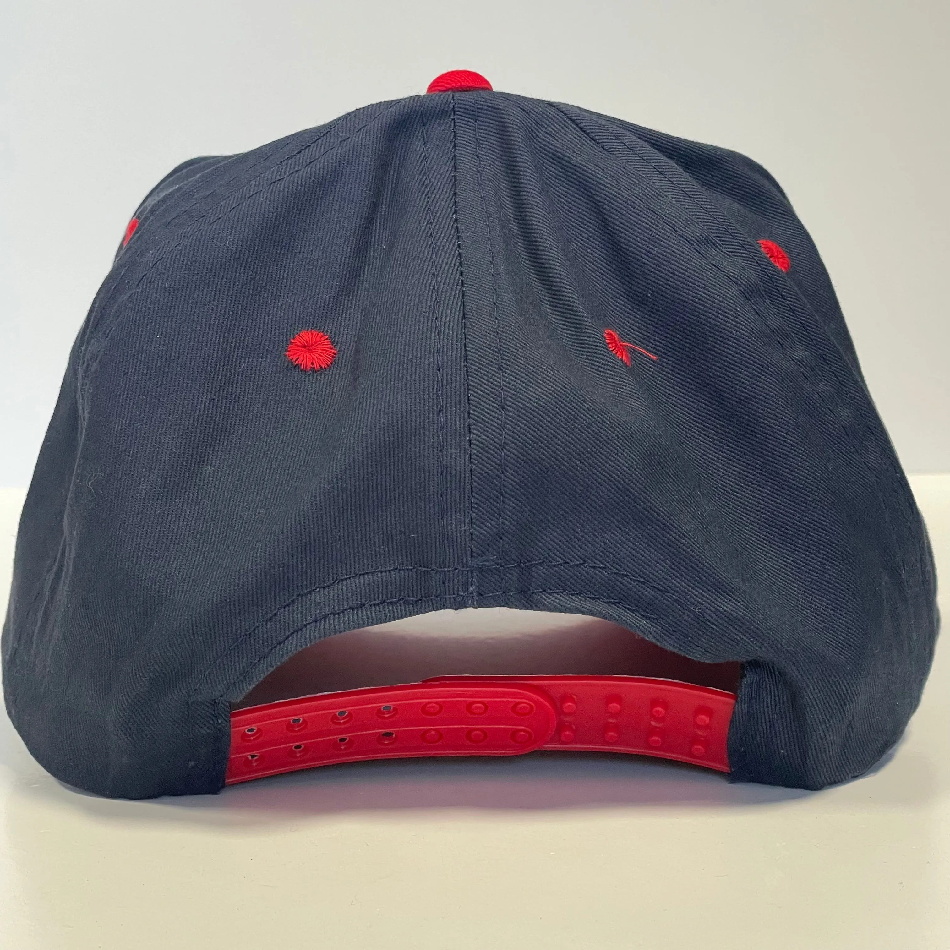 Please Do Your Cocaine In the Bathroom Custom Embroidered SnapBack Navy/Red rope Hat