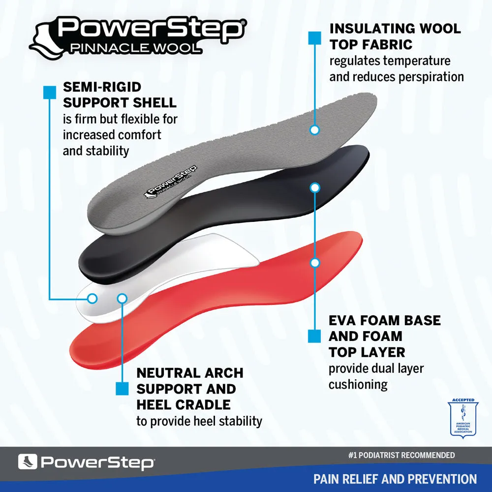 PowerStep Pinnacle Wool Insoles