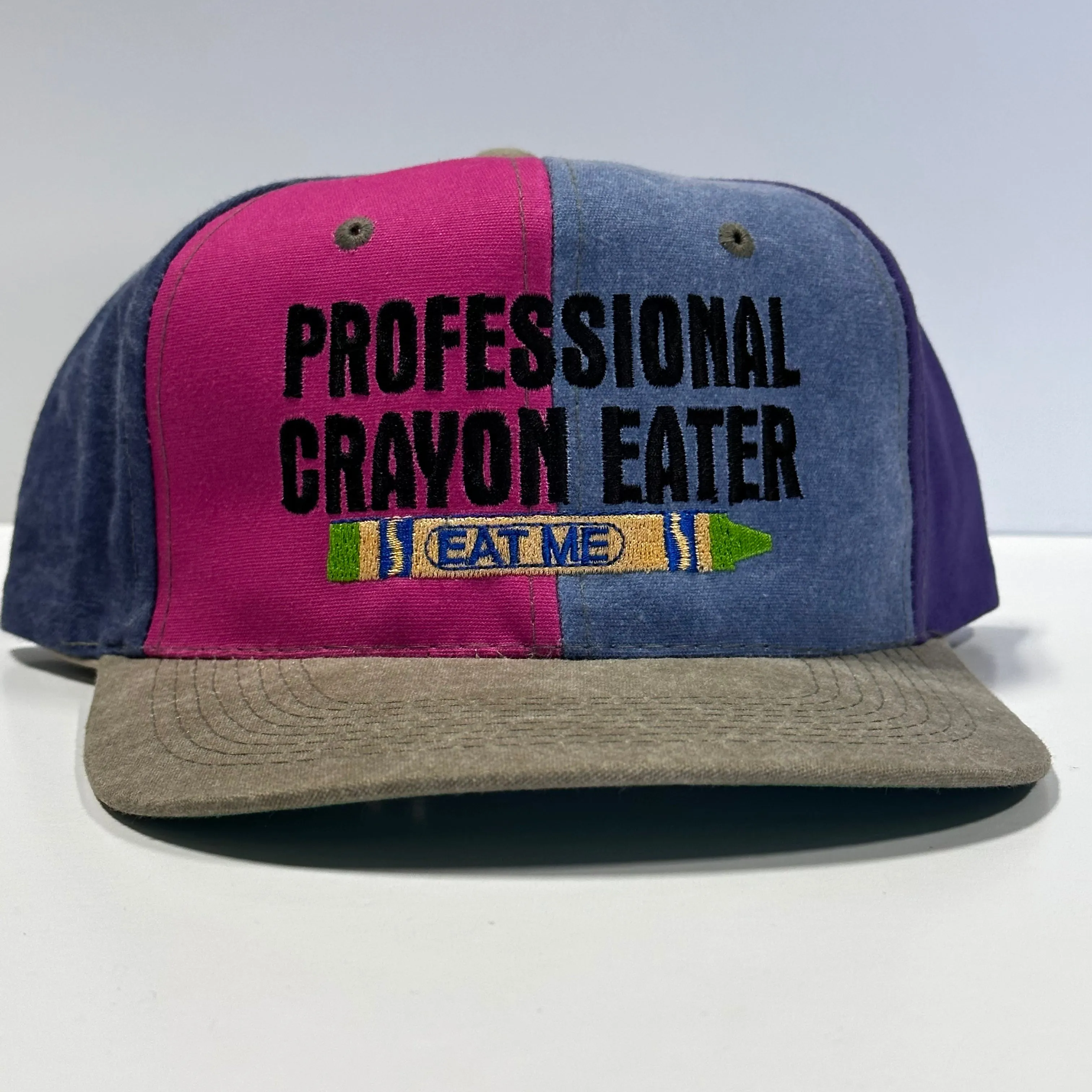 Professional Crayon Eater Eat Me Funny Vintage Pinwheel SnapBack Cap Hat Custom Embroidered