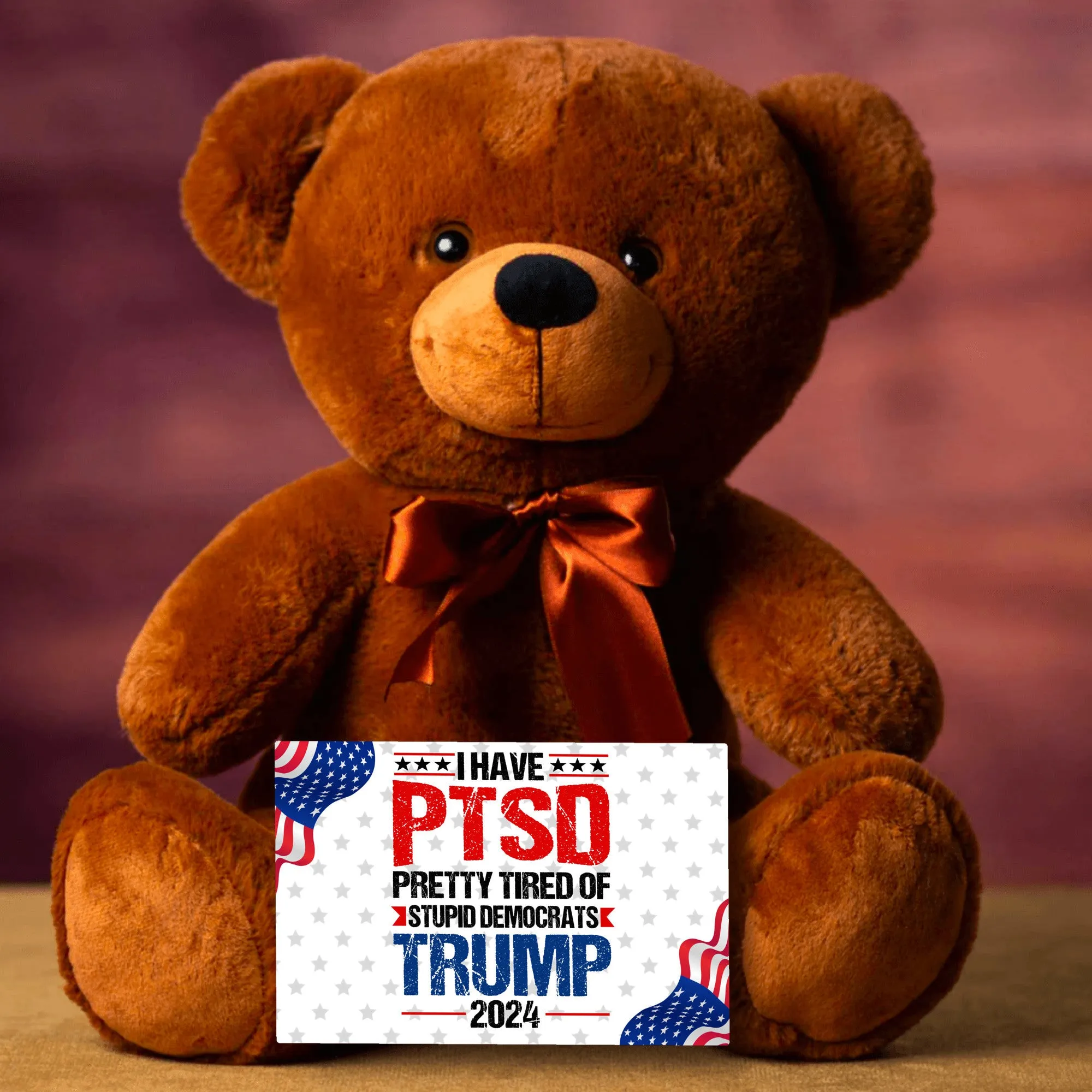 PTSD Teddy Bear with Message Card, PRICE INCLUDES FREE SHIPPING