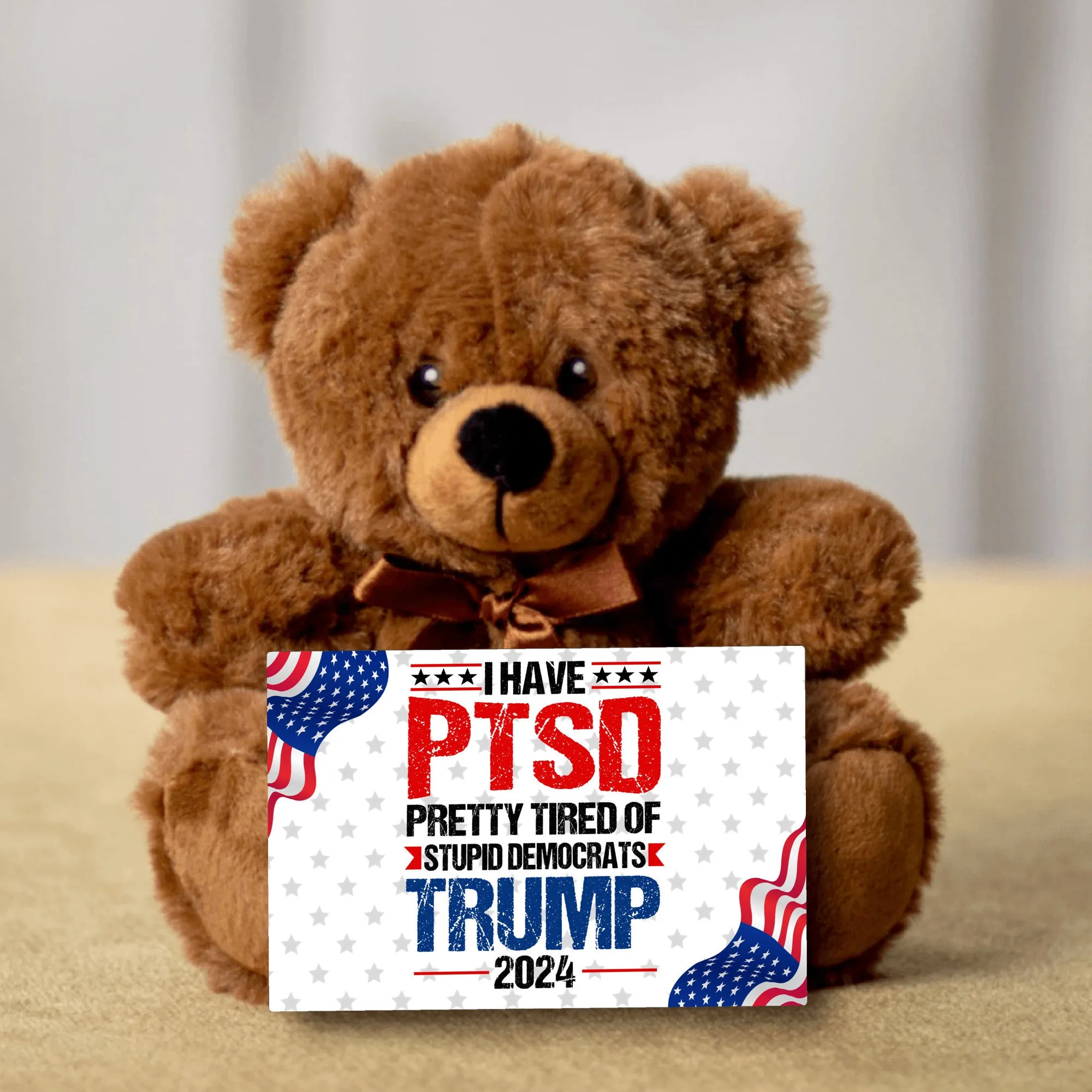 PTSD Teddy Bear with Message Card, PRICE INCLUDES FREE SHIPPING