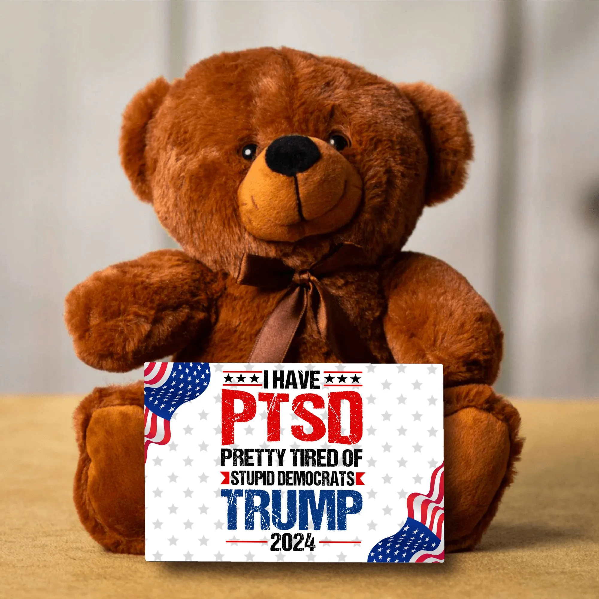 PTSD Teddy Bear with Message Card, PRICE INCLUDES FREE SHIPPING