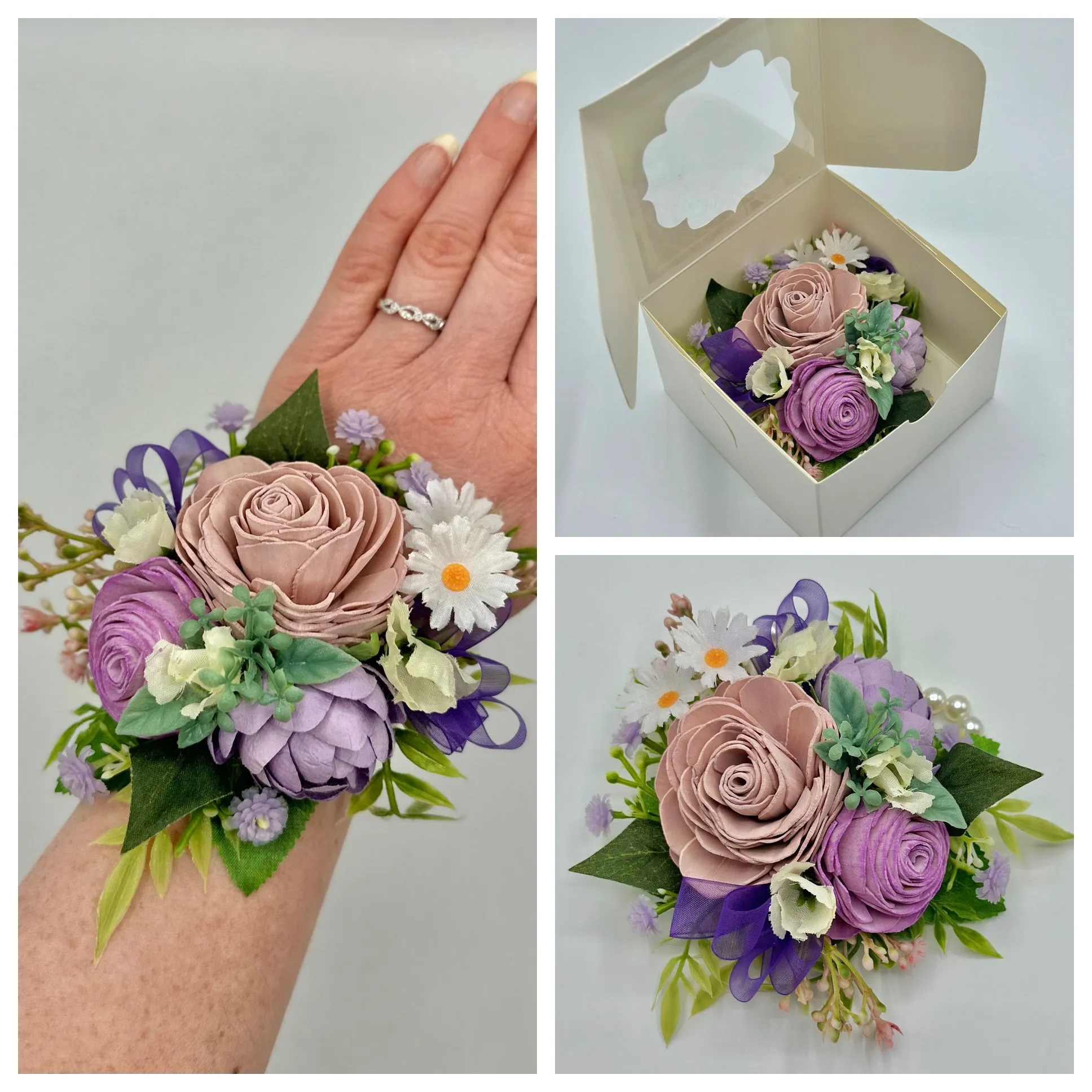 Purple Themed Wrist Corsage
