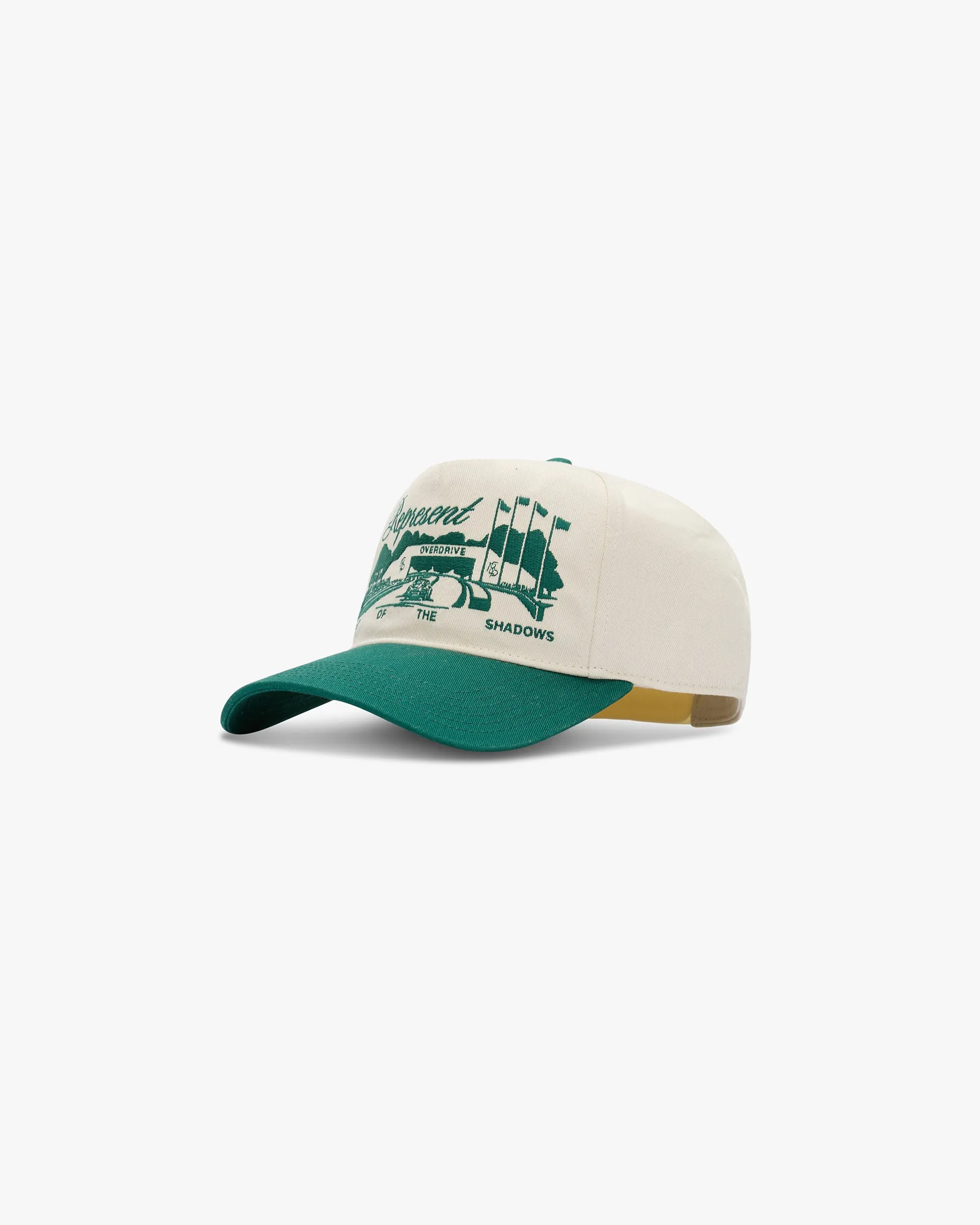 Raceway Cap - Antique White Forest Green