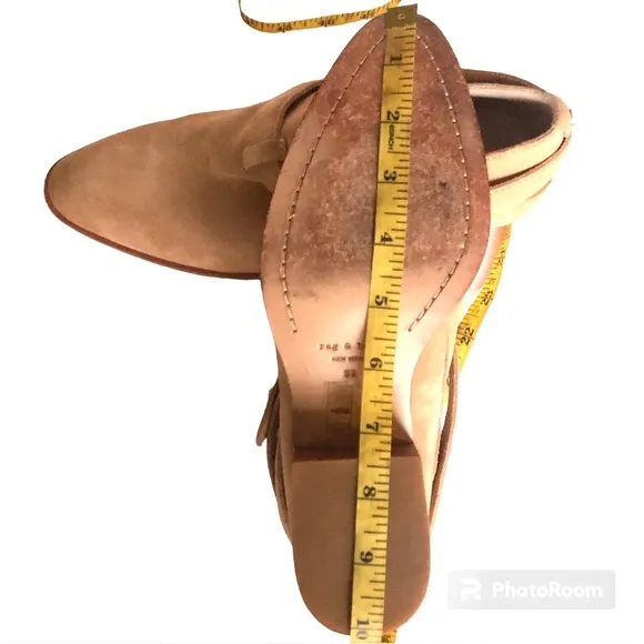 Rag &amp; Bone Neutrals Suede Leather Ankle Boots Booties Women’s Size 38