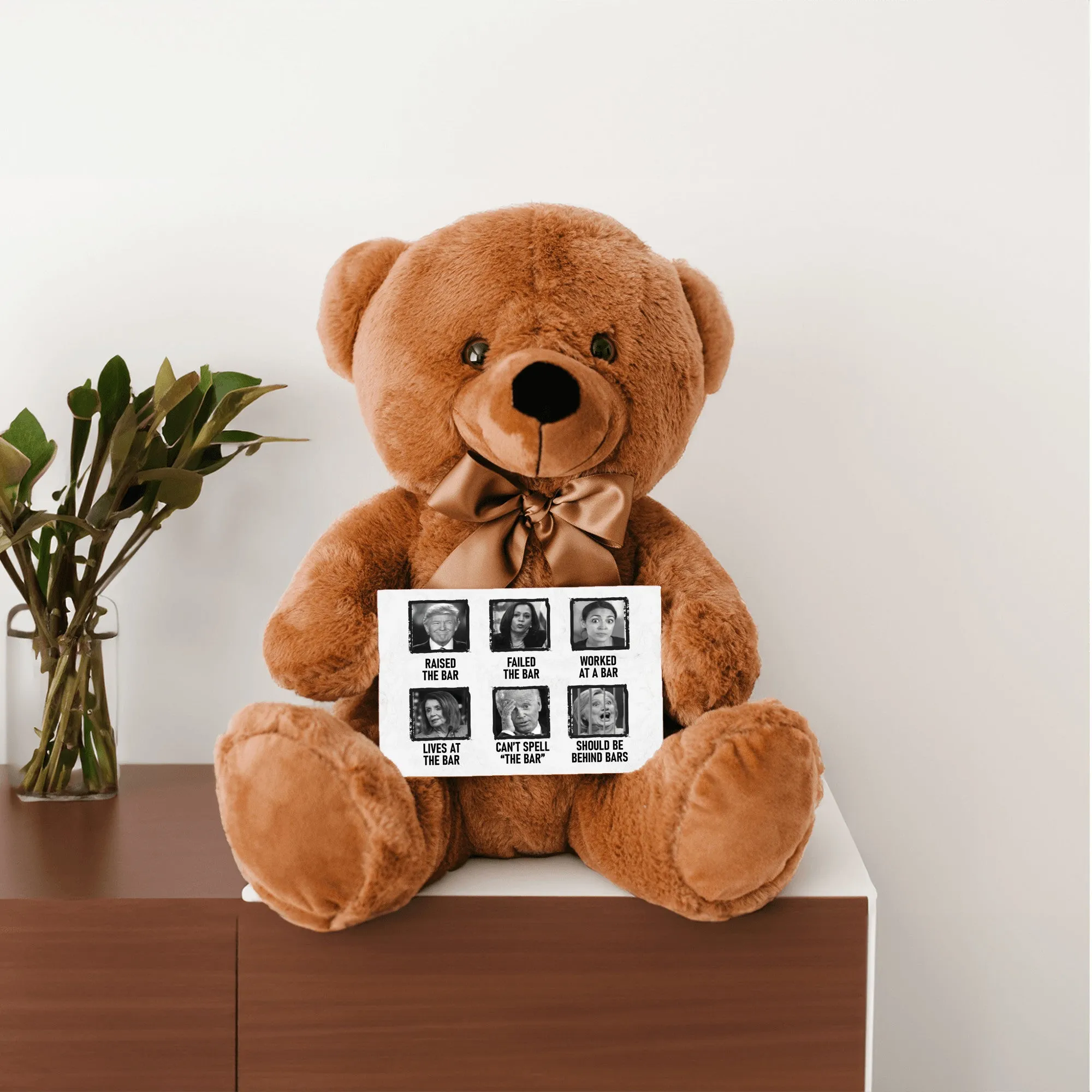 Raised the Bar Teddy Bear with Message Card, PRICE INCLUDES FREE SHIPPING