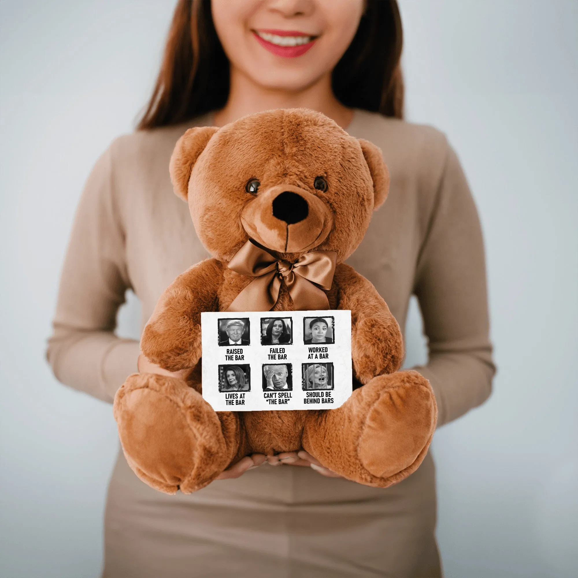Raised the Bar Teddy Bear with Message Card, PRICE INCLUDES FREE SHIPPING