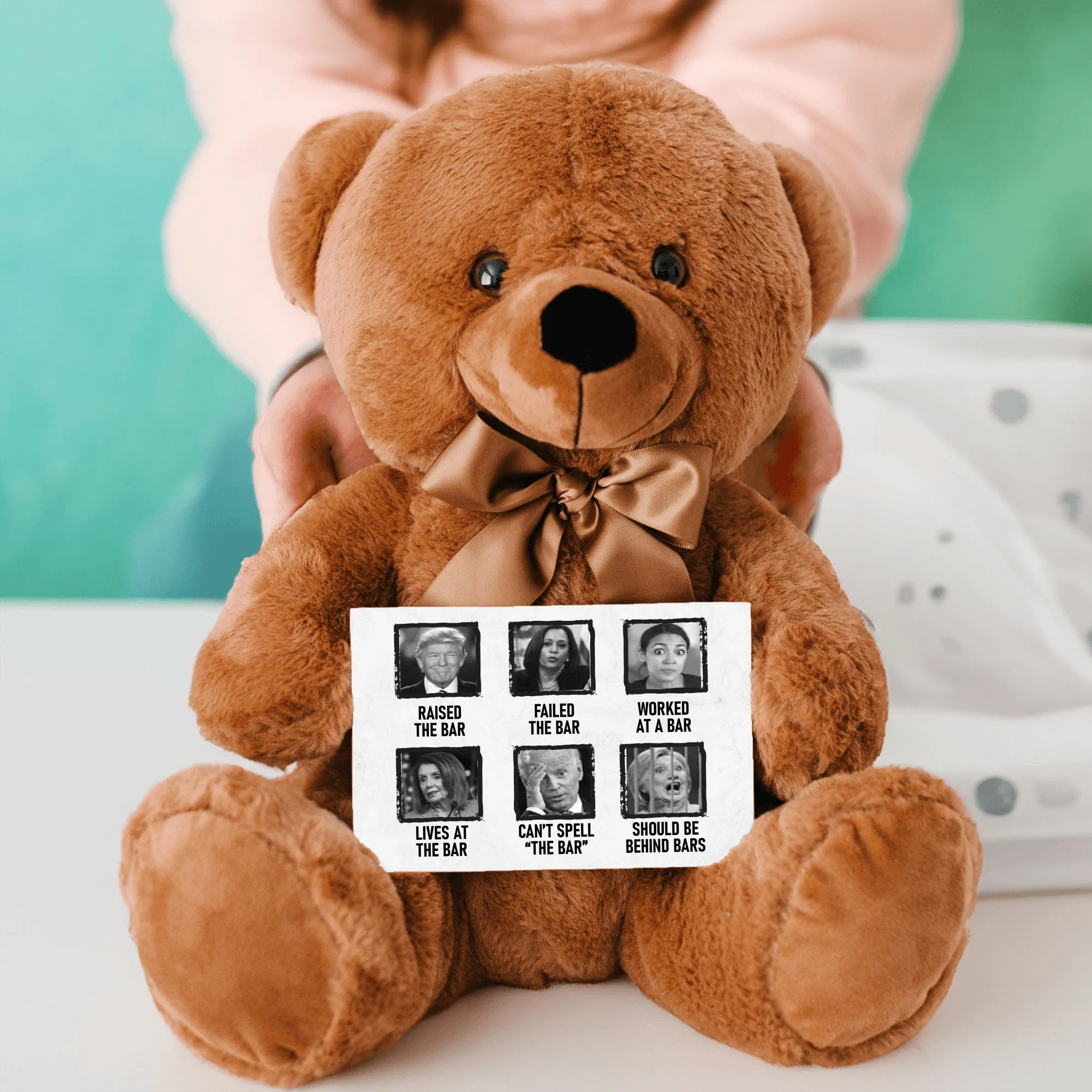 Raised the Bar Teddy Bear with Message Card, PRICE INCLUDES FREE SHIPPING