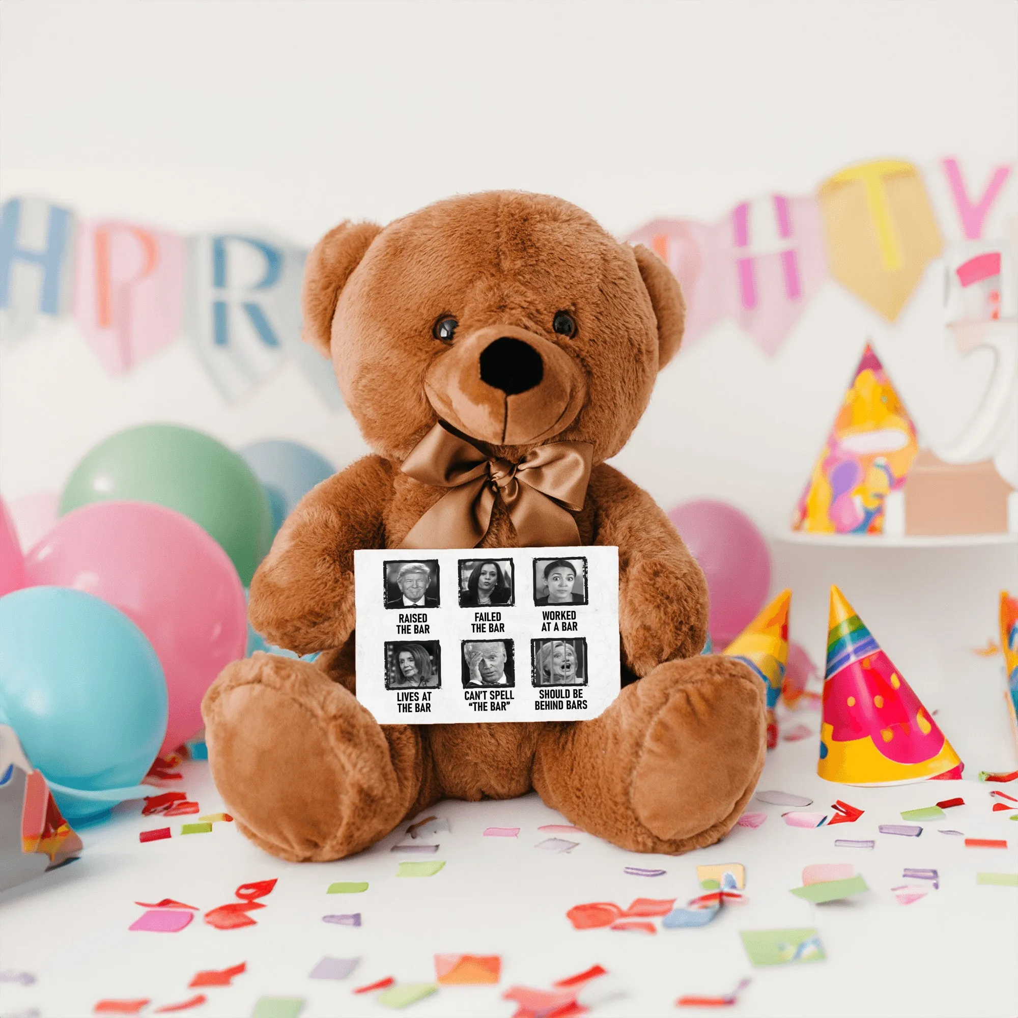 Raised the Bar Teddy Bear with Message Card, PRICE INCLUDES FREE SHIPPING