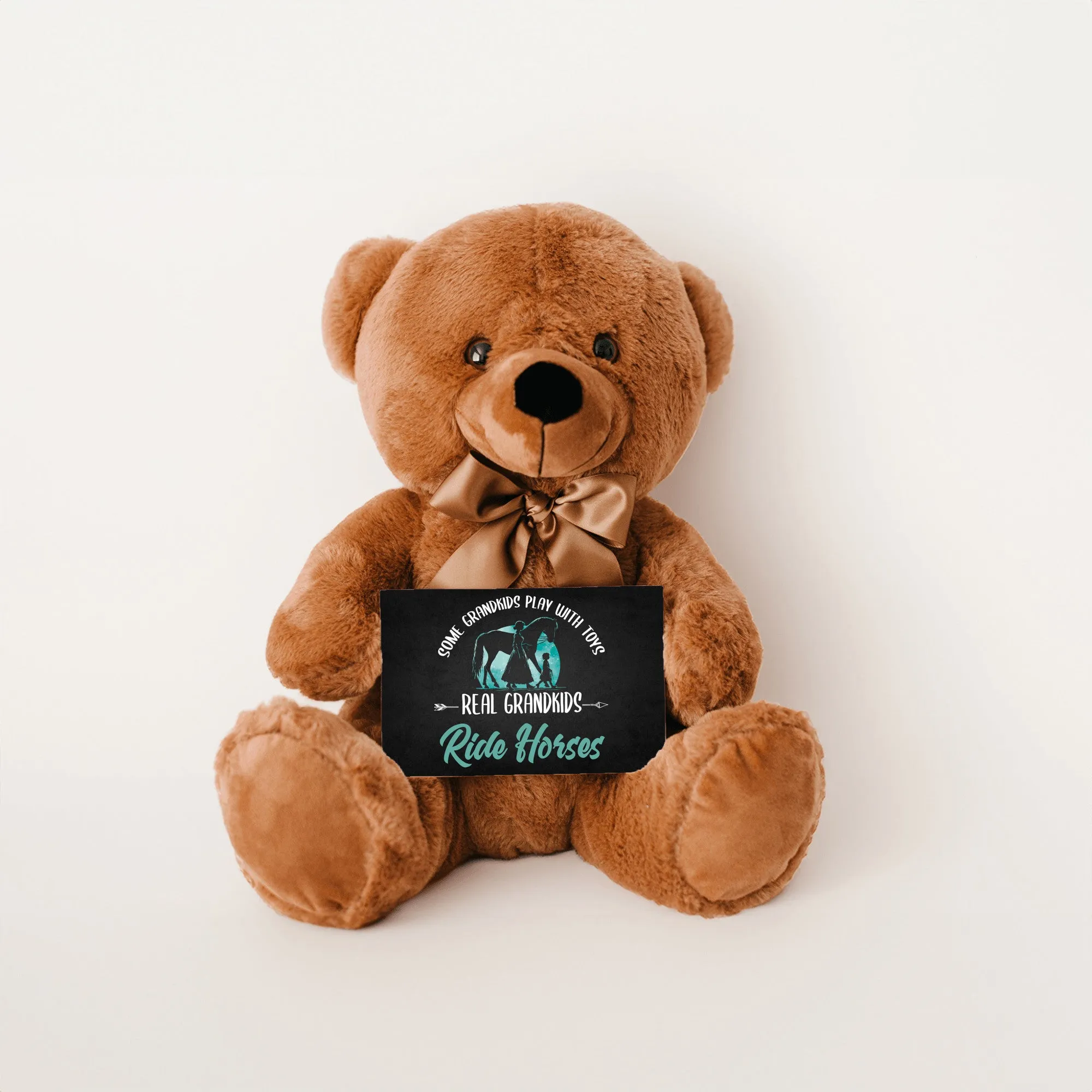 Real Grand Kids Ride Horses Teddy Bear with Message Card - PRICE INCLUDES FREE SHIPPING