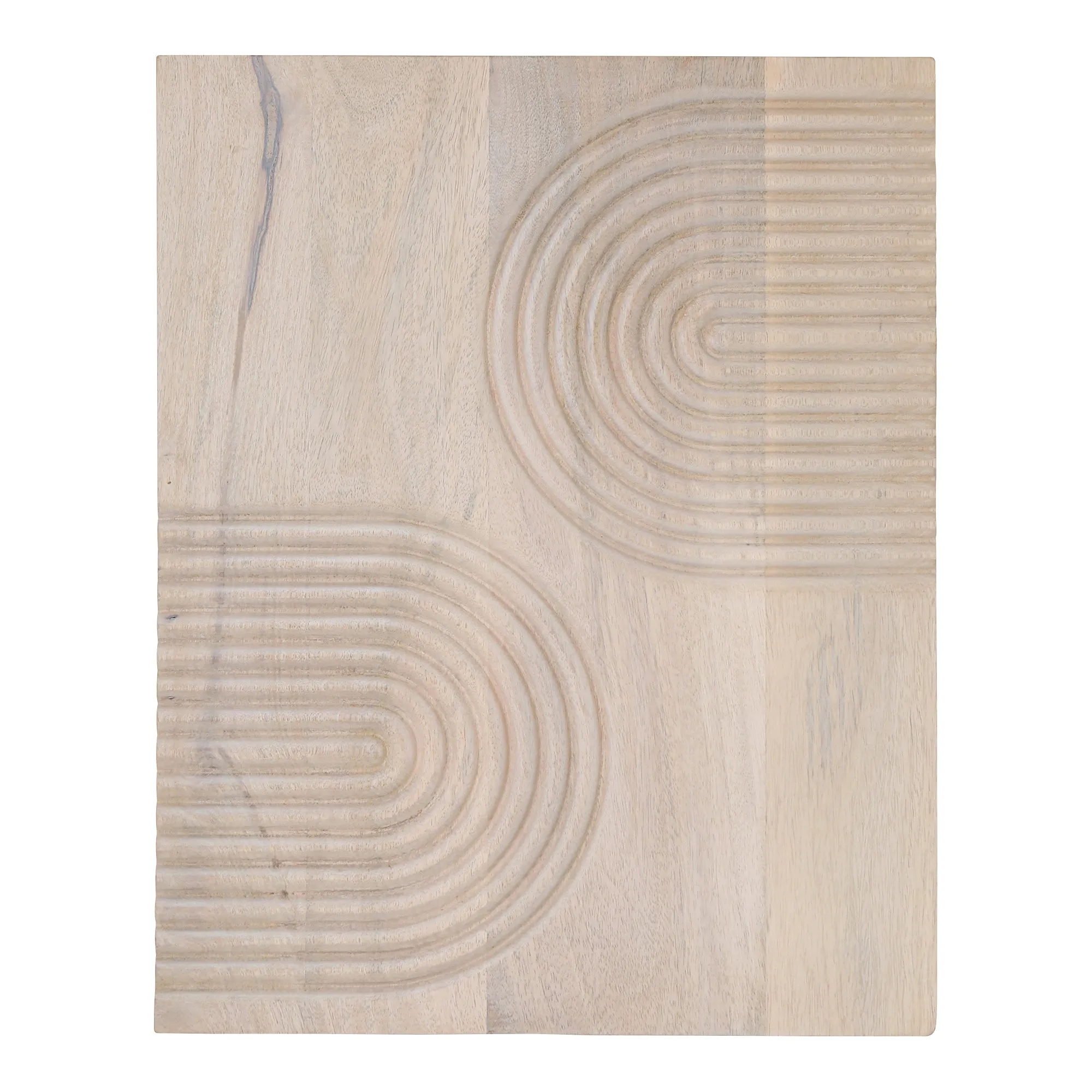 Retro Wave Carved Mango Wood Wall Art