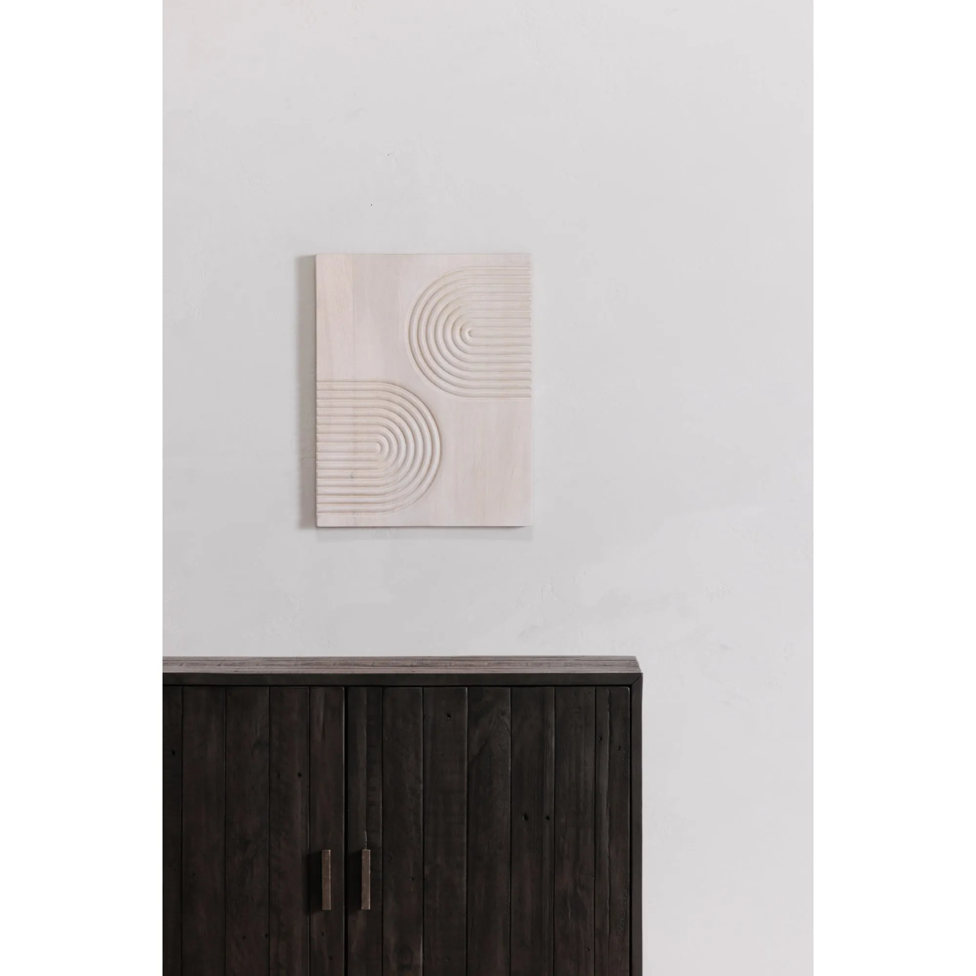 Retro Wave Carved Mango Wood Wall Art