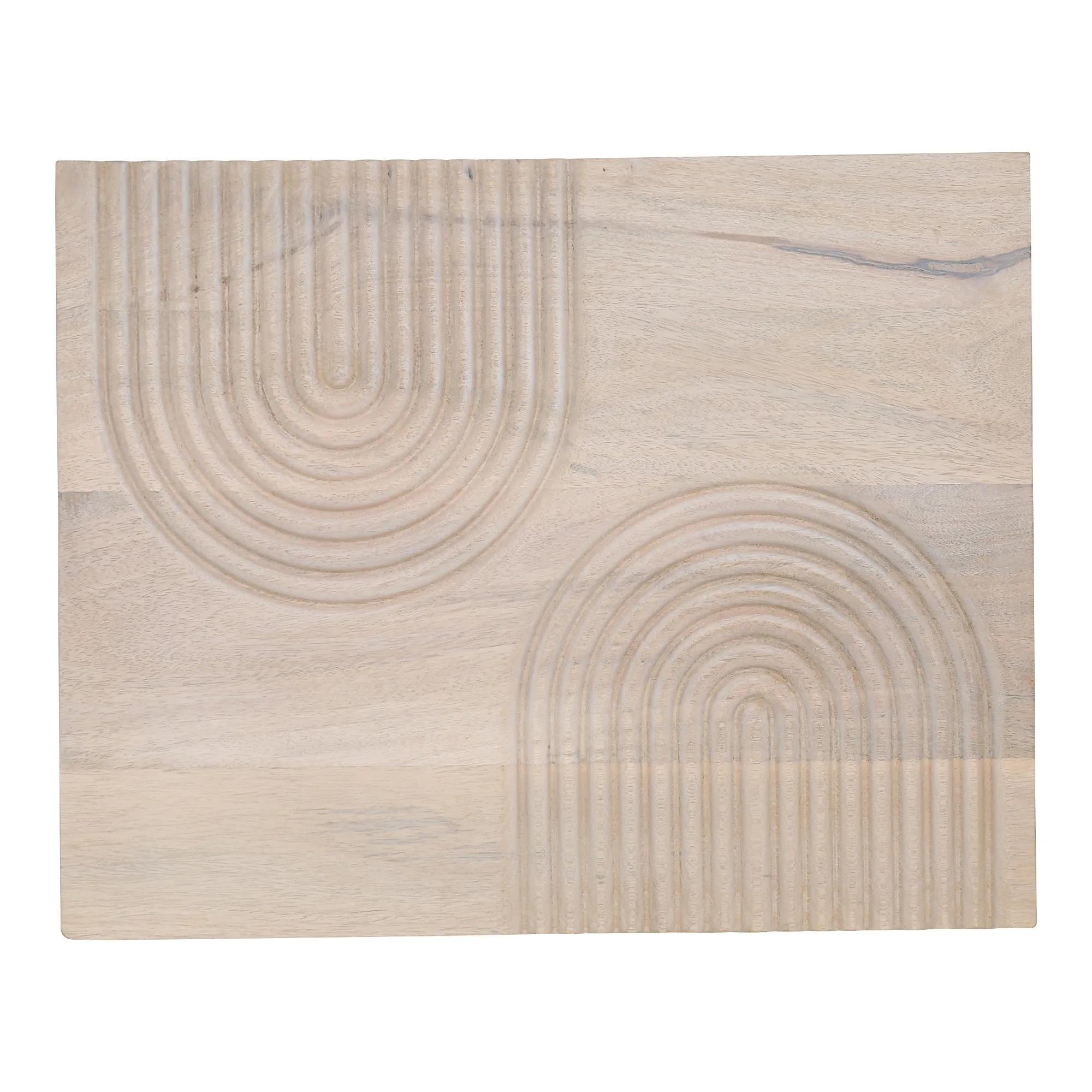 Retro Wave Carved Mango Wood Wall Art