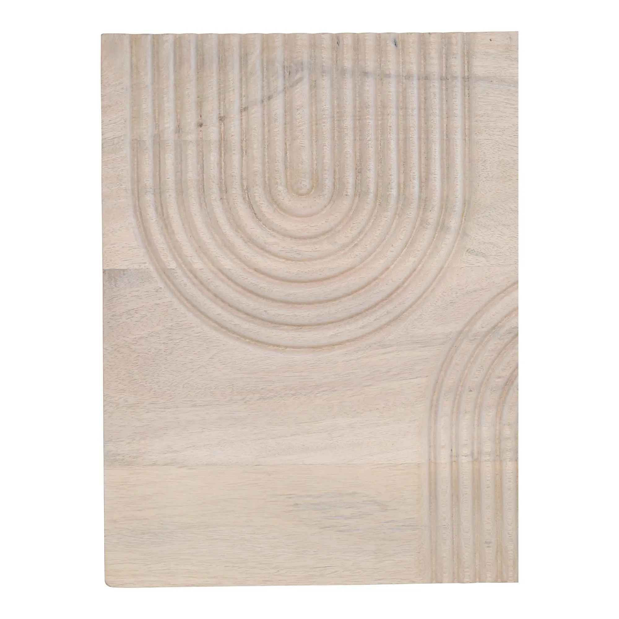 Retro Wave Carved Mango Wood Wall Art