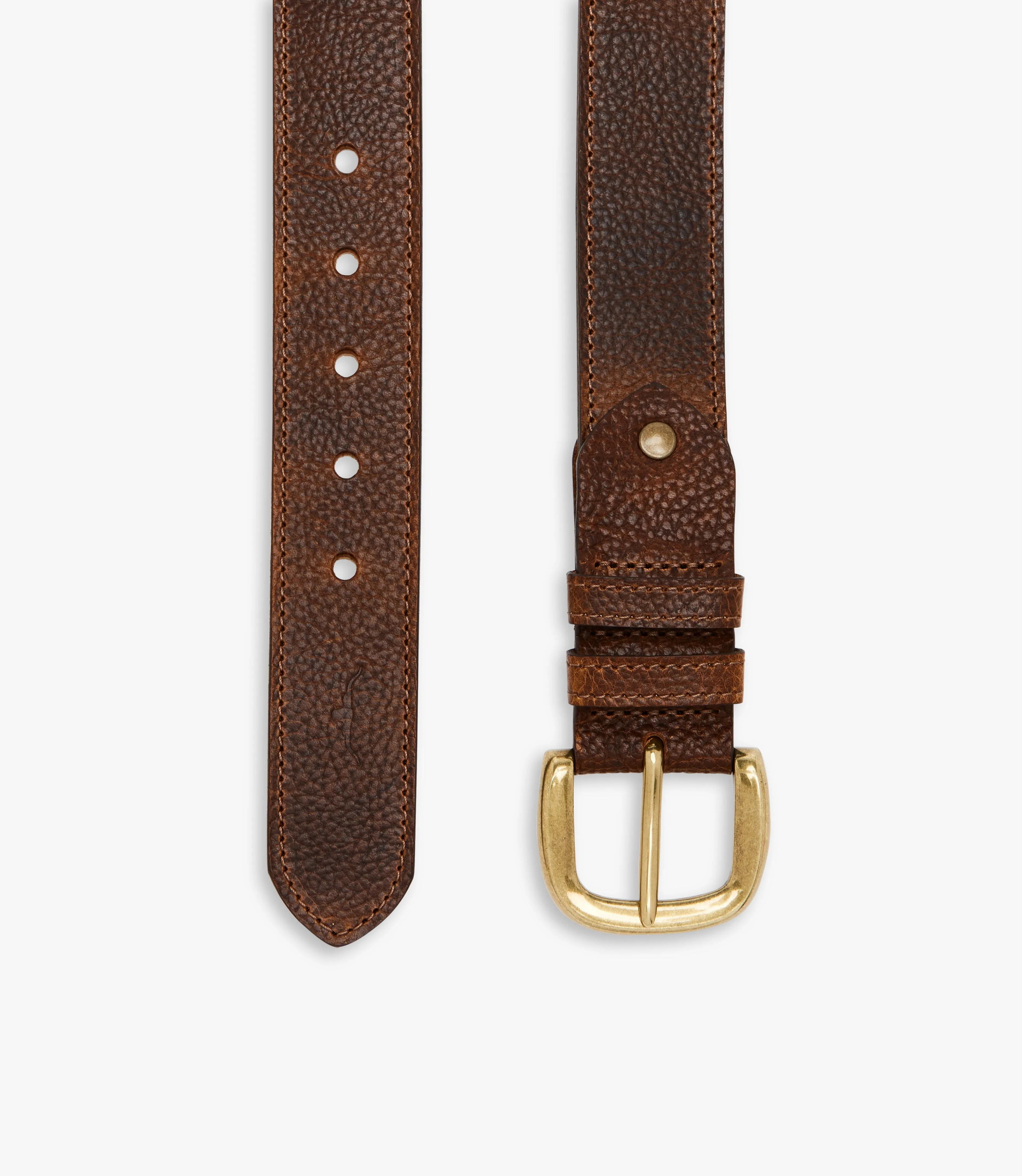 R.M.Williams - Risden Belt -  Antique Brass Hardware - Tan
