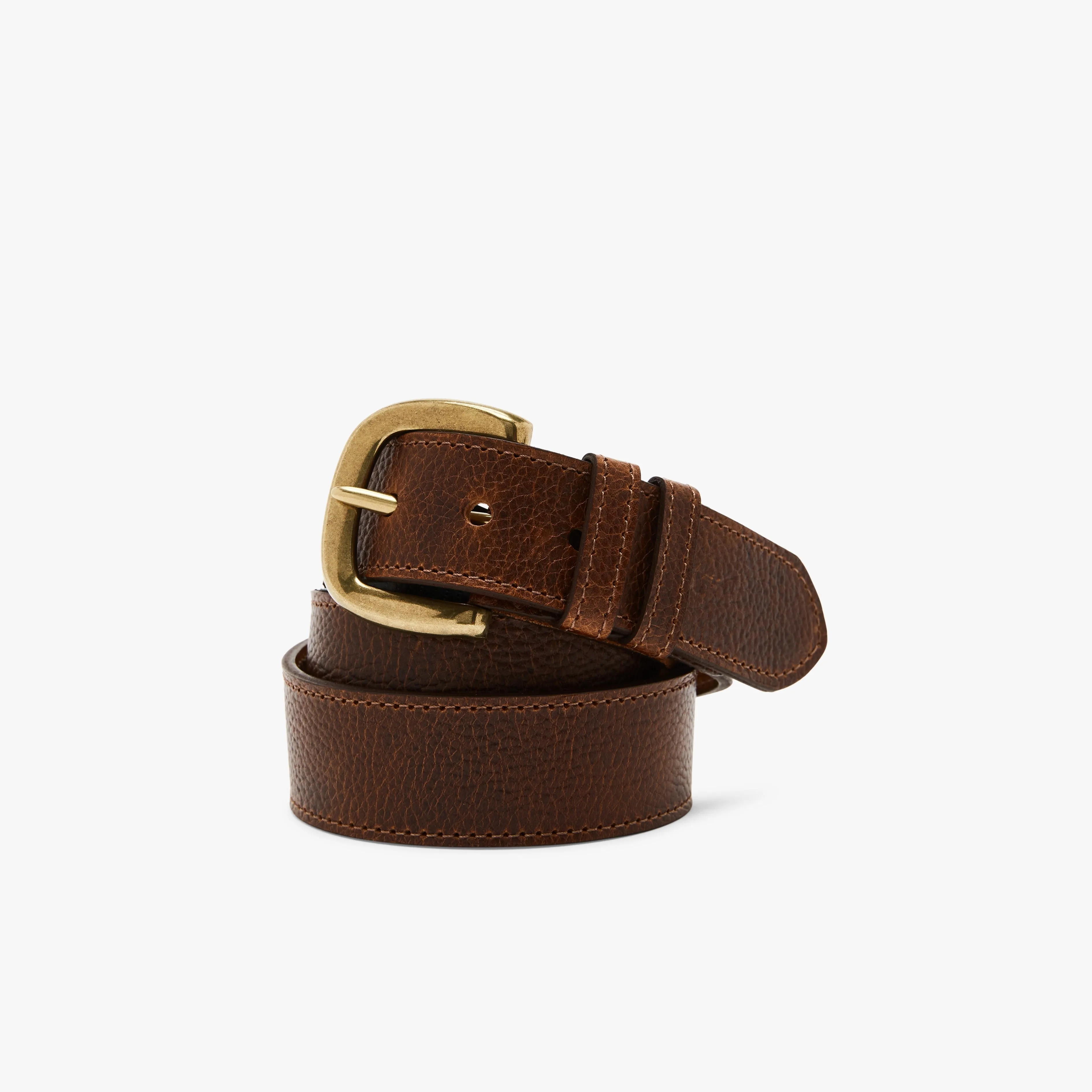 R.M.Williams - Risden Belt -  Antique Brass Hardware - Tan