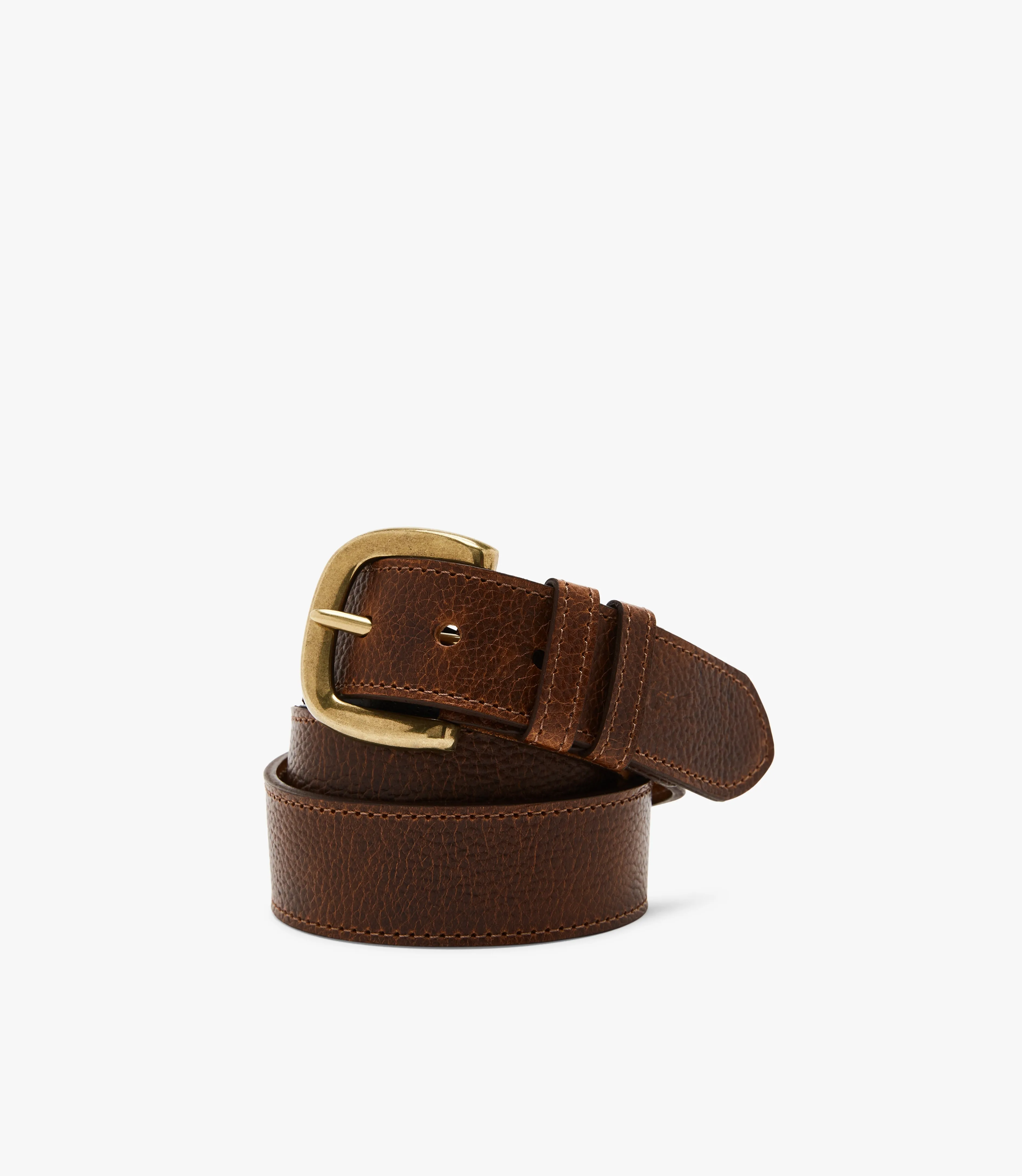 R.M.Williams - Risden Belt -  Antique Brass Hardware - Tan