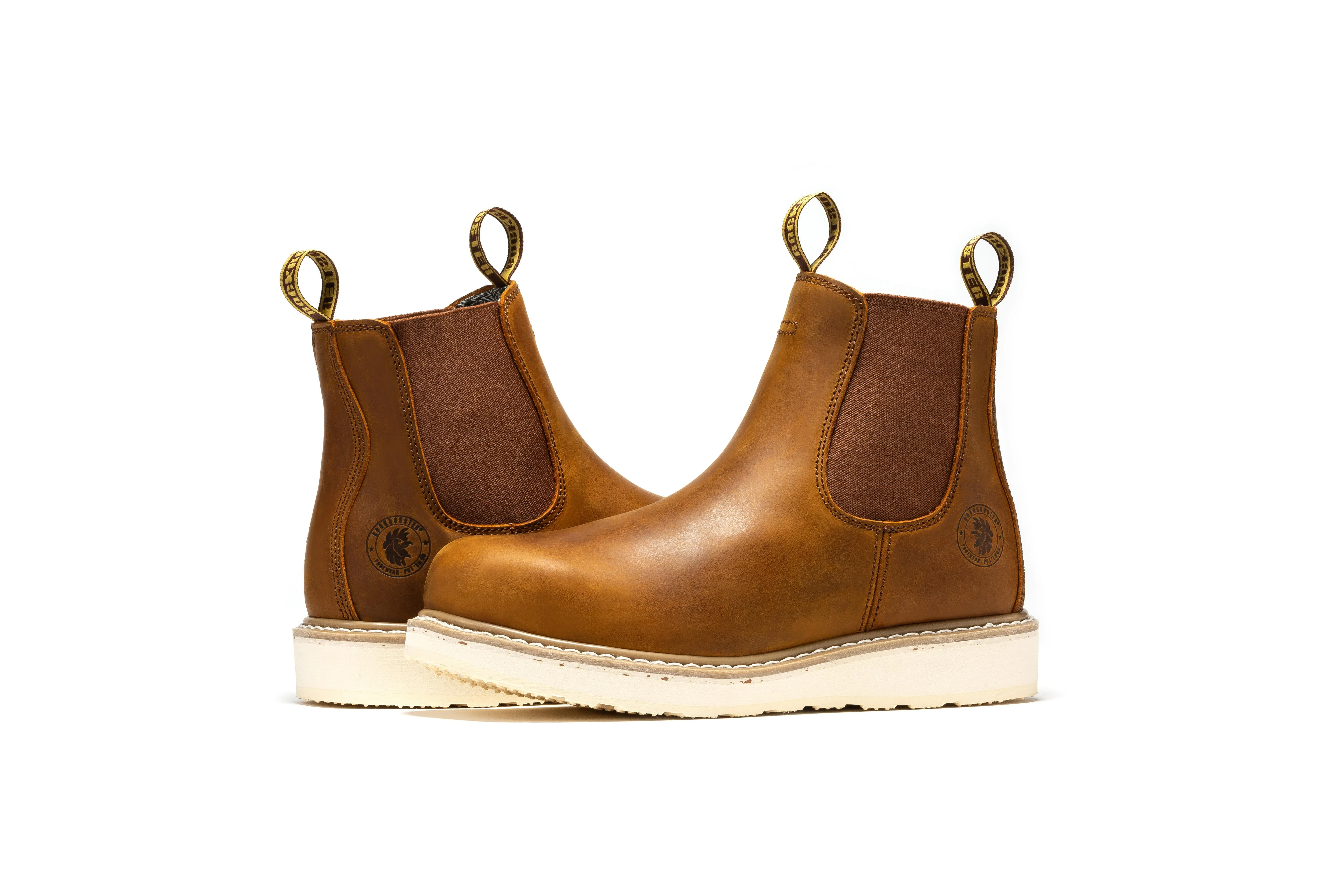 ROCKROOSTER Capitola Men's 6 inch Brown Wedge Work Boots SAP102