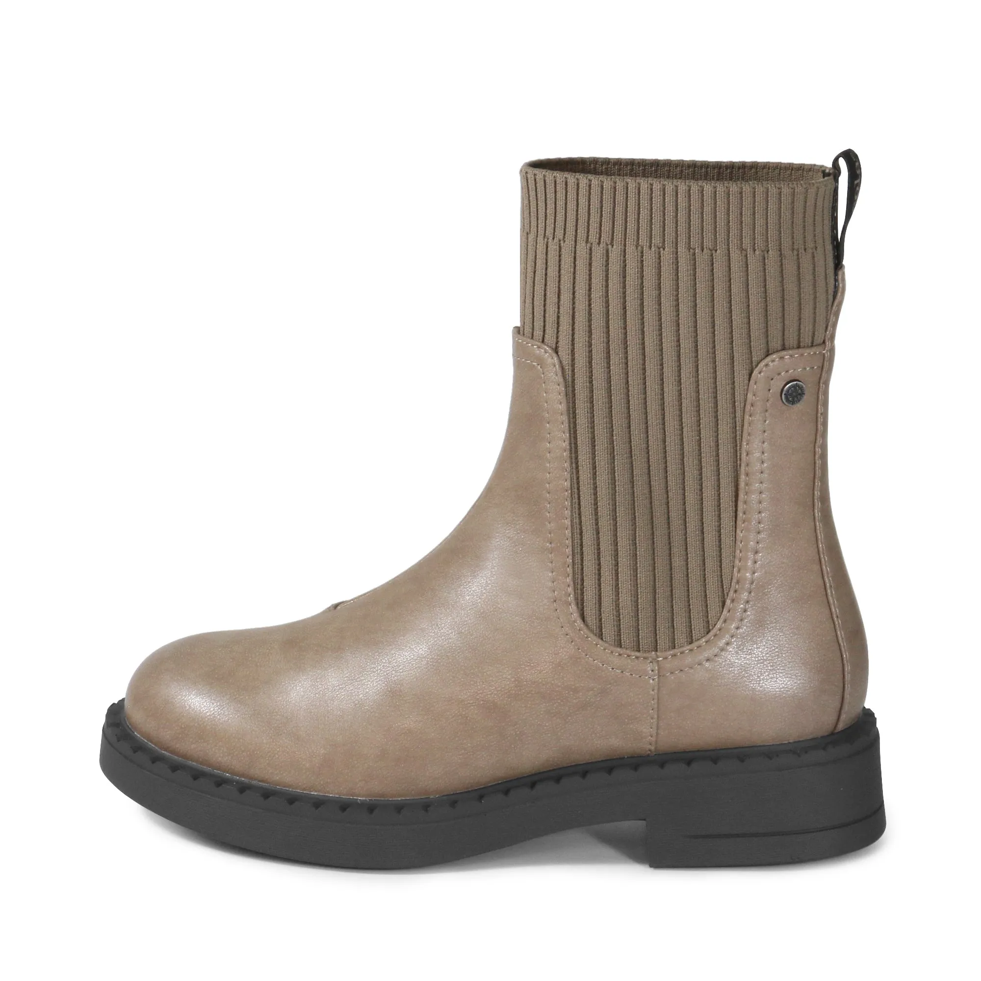 Roma Knitted-Sock Ice-Grip Boots (Vintage Taupe)