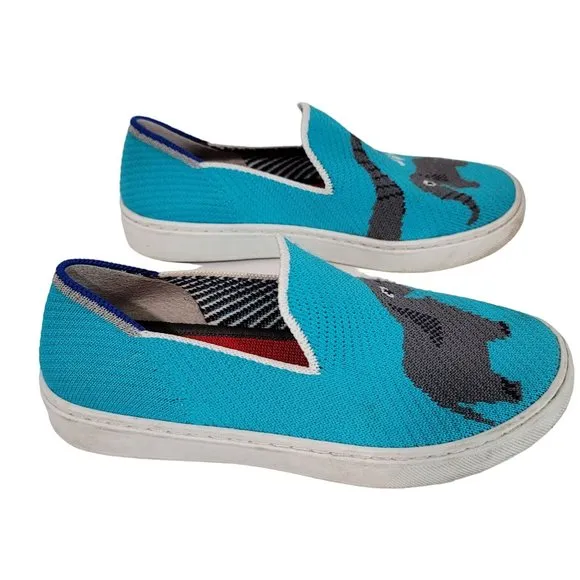 Rothy's Kids Sneaker Bath Time Slip On Shoes Little Kids sustainable elephants