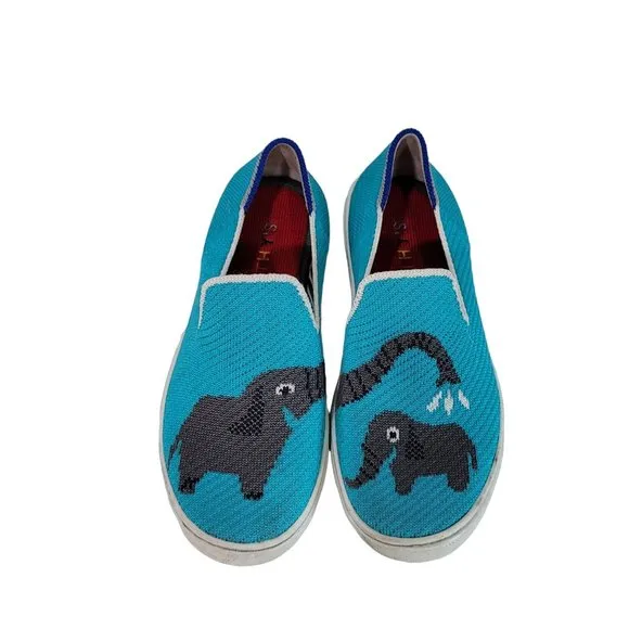 Rothy's Kids Sneaker Bath Time Slip On Shoes Little Kids sustainable elephants