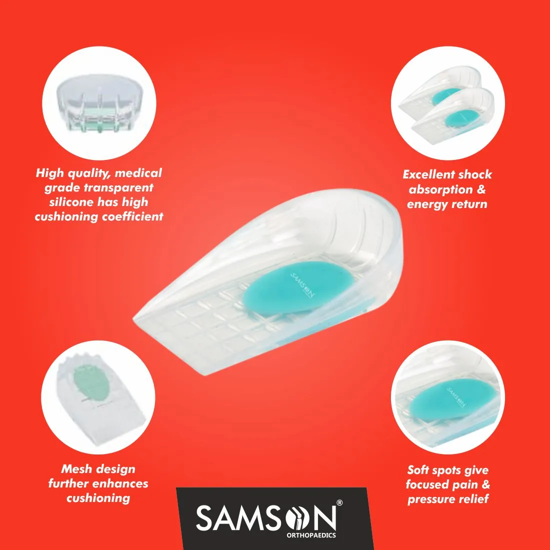 SAMSON Heel Cushion/Cup (Pair)