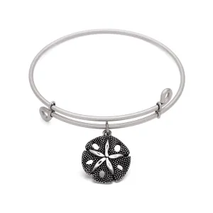 Sand Dollar, Bangle Antique Silver Color Finish