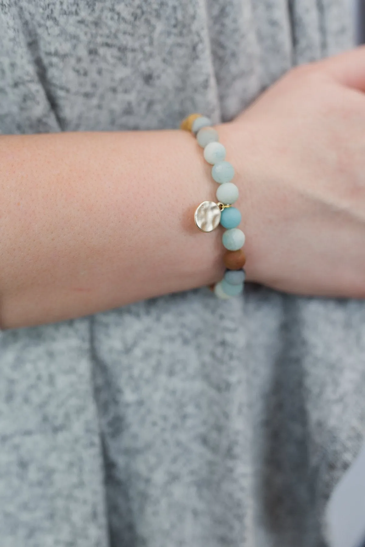 Sea Glass Single Beaded Bracelet