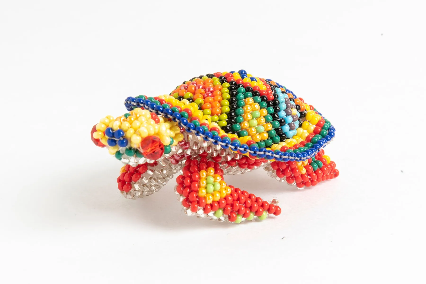 Sea Turtle; extra small; luster rainbow colors with yellow