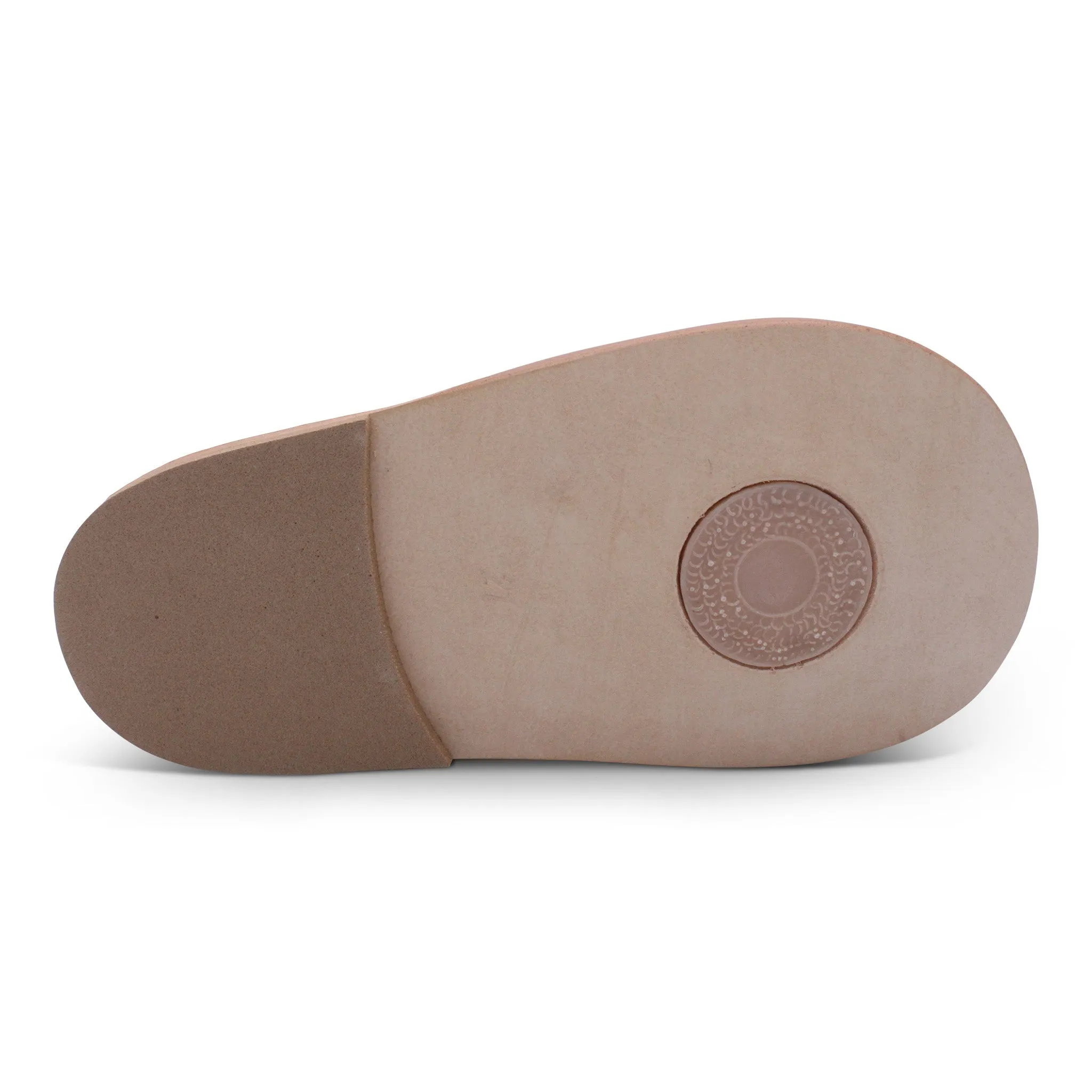 'Sharon' Girls Camel Patent Velcro Boots