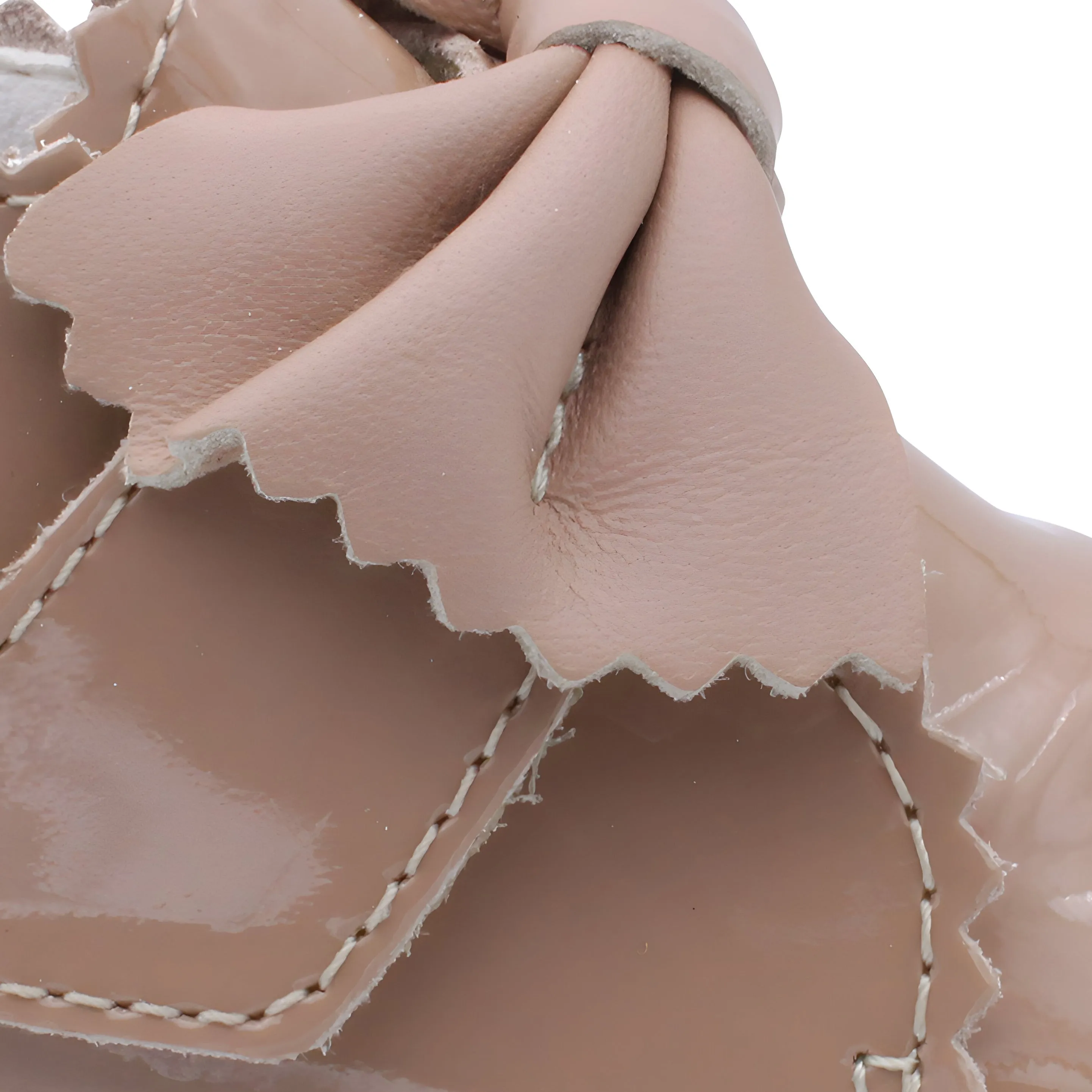 'Sharon' Girls Camel Patent Velcro Boots