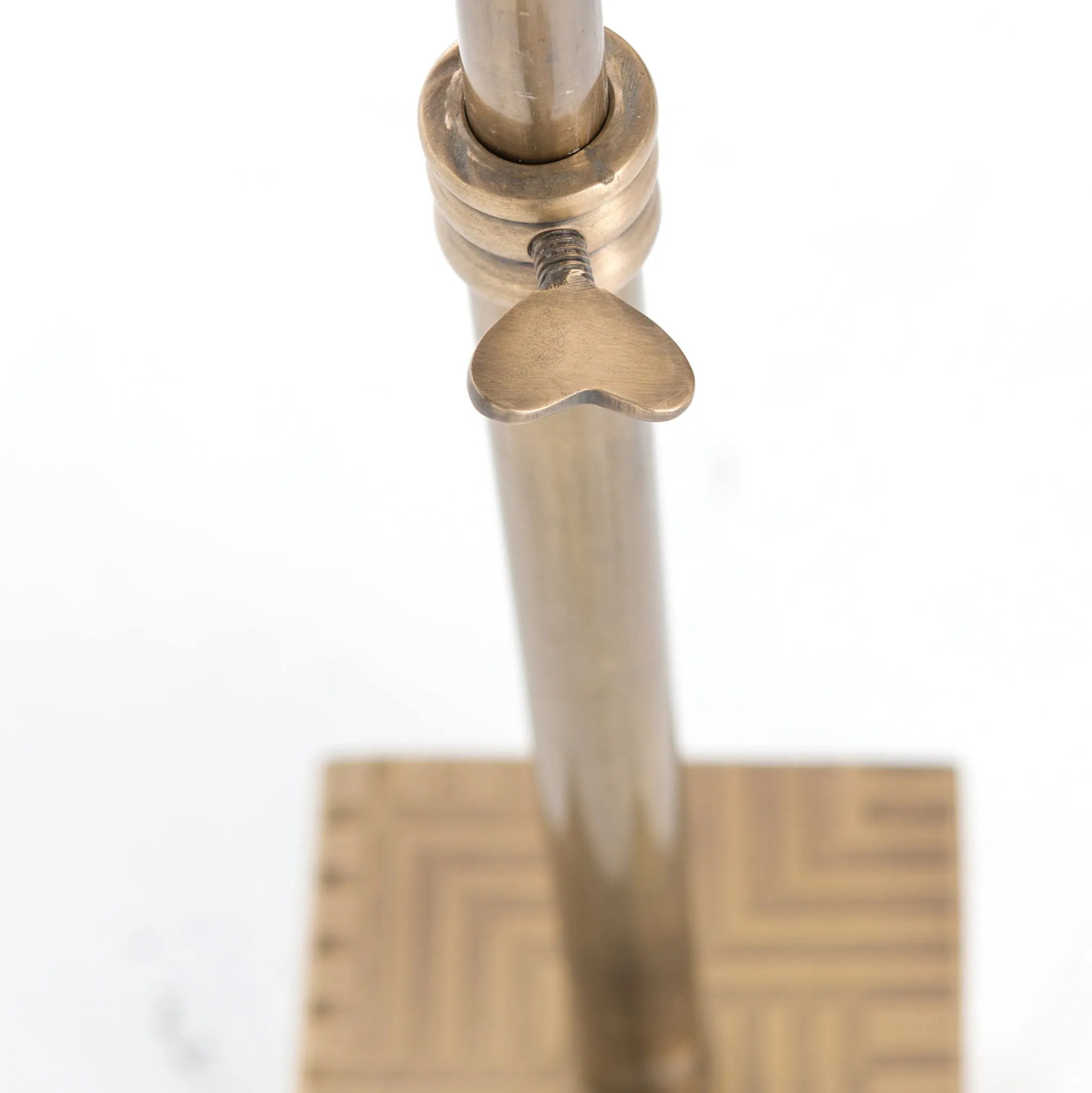Sirius Adjustable Accent Table, Antique Brass