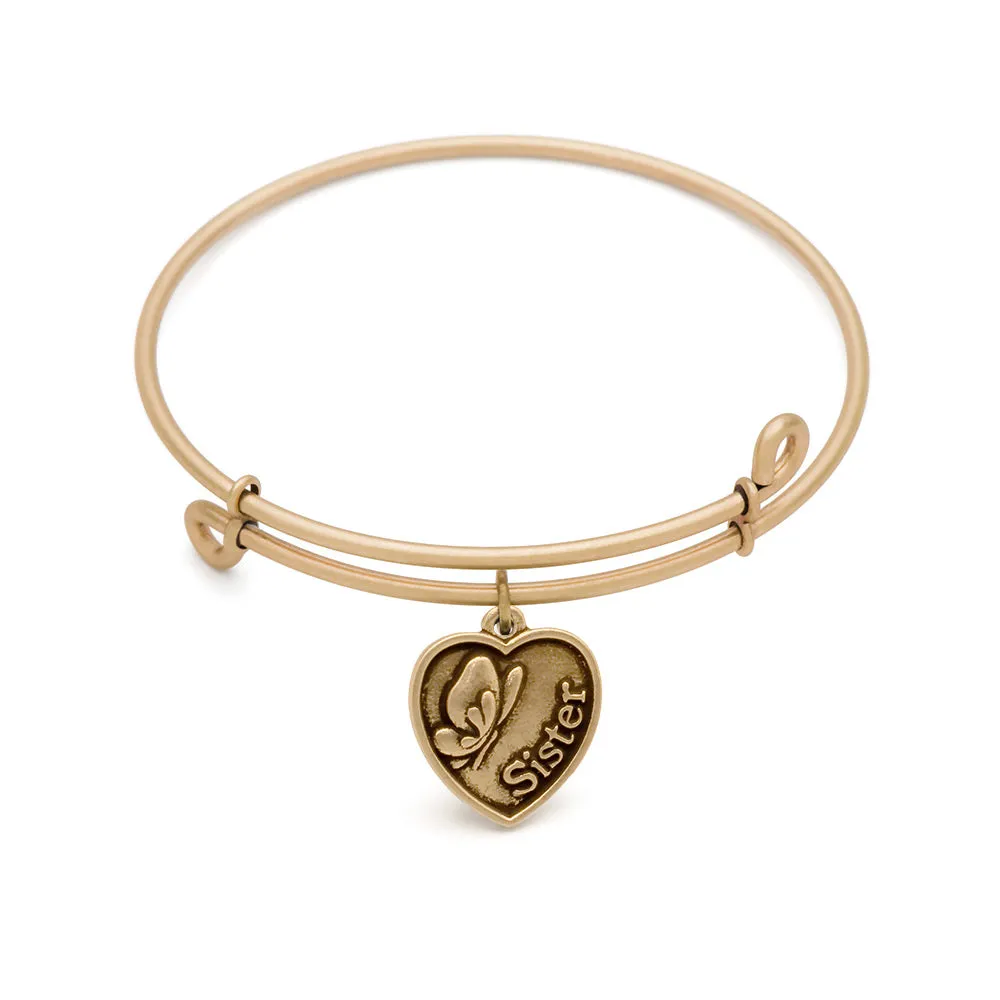 Sister, Bangle Antique Gold Color Finish