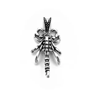 Skeletal Scorpion Antique Finish Pendant (Silver)