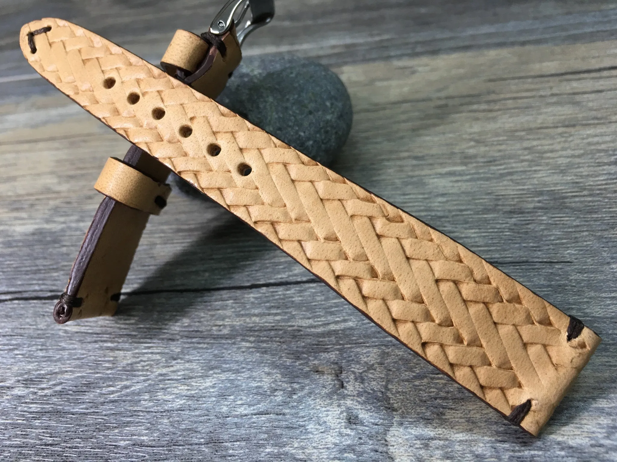 Special craving art Genuine Leather Strap 20mm, wristwatch band, Leather Watch Band 19mm 18mm, Christmas Gift Ideas for husband