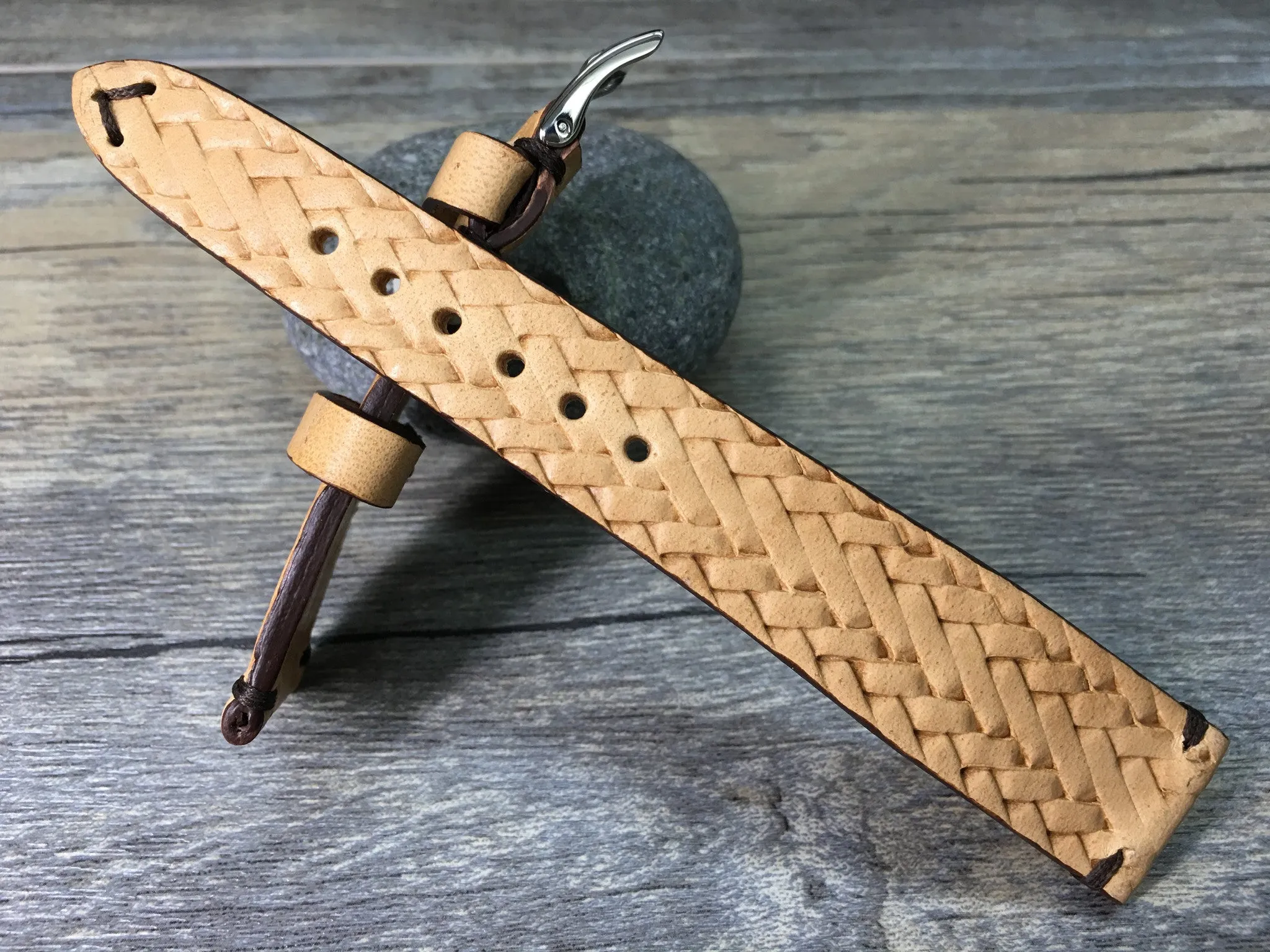 Special craving art Genuine Leather Strap 20mm, wristwatch band, Leather Watch Band 19mm 18mm, Christmas Gift Ideas for husband