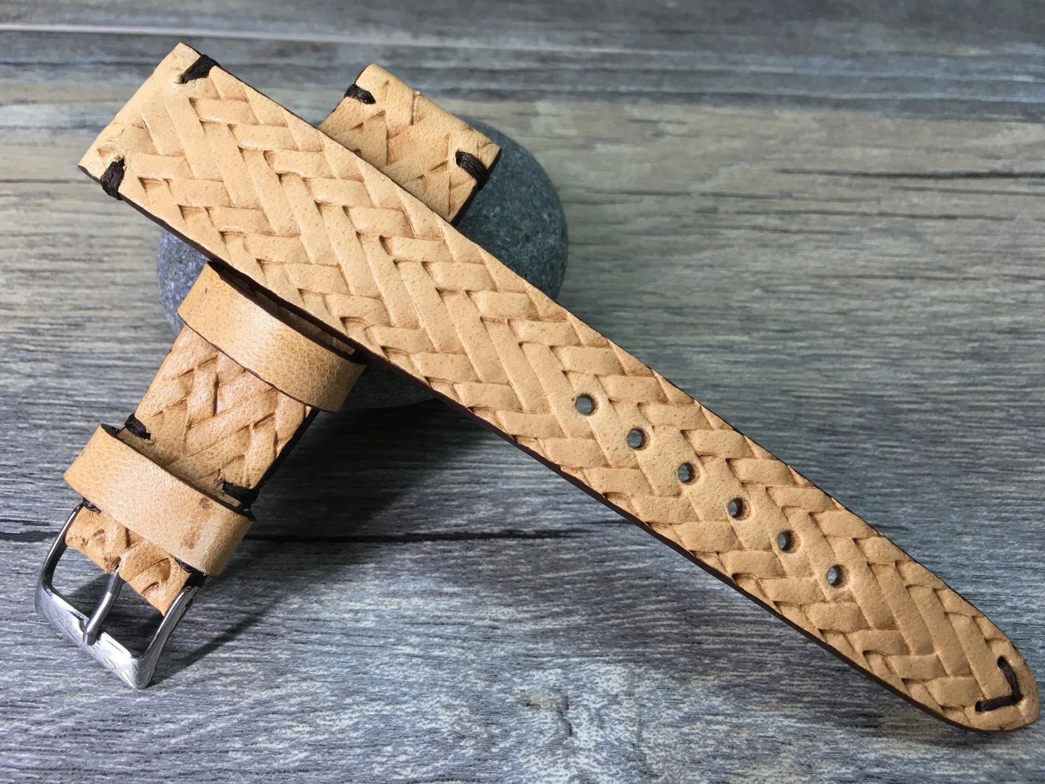 Special craving art Genuine Leather Strap 20mm, wristwatch band, Leather Watch Band 19mm 18mm, Christmas Gift Ideas for husband